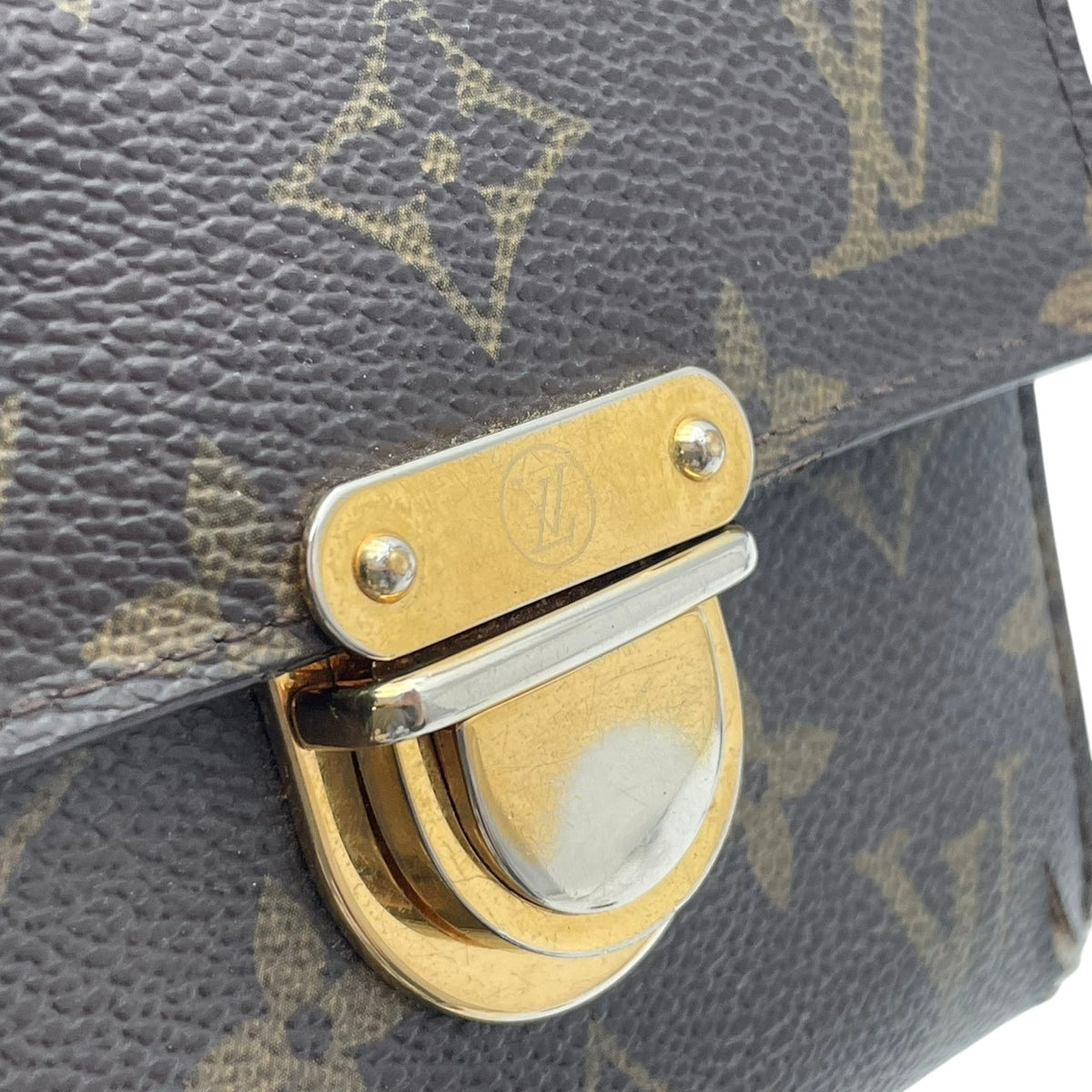 【良品】ルイヴィトン LOUIS VUITTON 三つ折り財布 ポルトフォイユ コアラ モノグラム PVC レザー ブラウン ベージュ 金具 コンパクト ウォレット ミニ財布 箱 保存袋付き メンズ レディース カバン 鞄 オシャレ 高級 ブランド W4