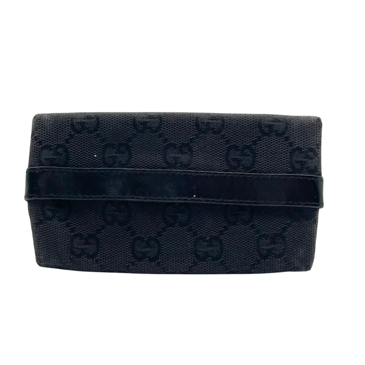 【良品】GUCCI グッチ ポケットティッシュケース ポーチ GGキャンバス レザー ブラック 黒 小物入れ ミニポーチ エレガント 上品 カジュアル 高級感 デイリー お出かけ メンズ レディース カバン 鞄 オシャレ ブランド W4