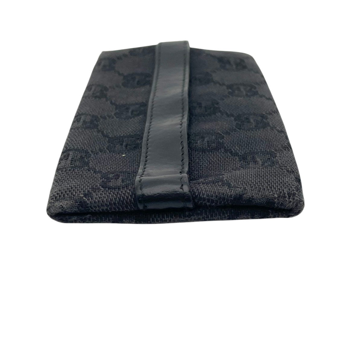 【良品】GUCCI グッチ ポケットティッシュケース ポーチ GGキャンバス レザー ブラック 黒 小物入れ ミニポーチ エレガント 上品 カジュアル 高級感 デイリー お出かけ メンズ レディース カバン 鞄 オシャレ ブランド W4
