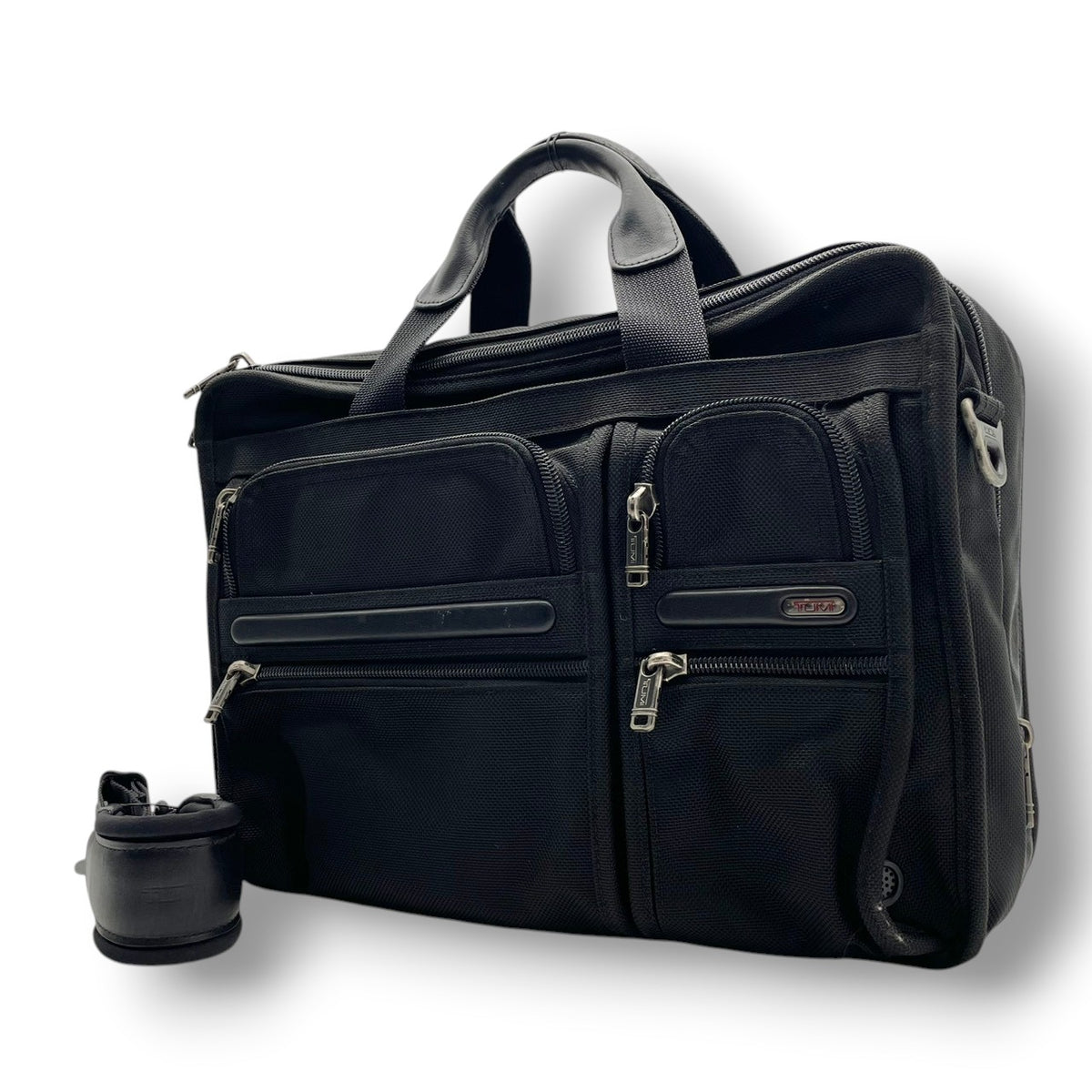 【良品】TUMI トゥミ 2WAY ブリーフケース ビジネスバッグ Alpha バリスティックナイロン レザー ブラック 黒 ショルダーバッグ 手提げ 斜め掛け A4収納可能 通勤 出張 大容量 メンズ カバン 鞄 オシャレ S98