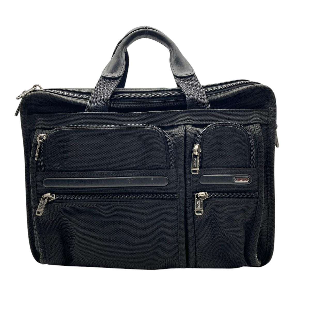 【良品】TUMI トゥミ 2WAY ブリーフケース ビジネスバッグ Alpha バリスティックナイロン レザー ブラック 黒 ショルダーバッグ 手提げ 斜め掛け A4収納可能 通勤 出張 大容量 メンズ カバン 鞄 オシャレ S98