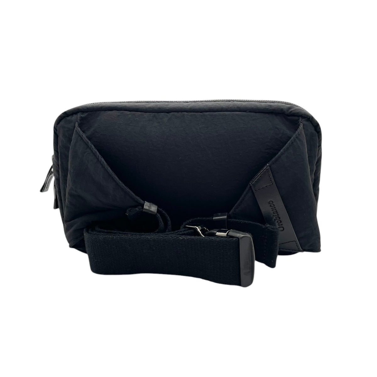 【美品】Orobianco オロビアンコ ボディバッグ ウエストバッグ クラッチバッグ セカンドバッグ 2WAY ナイロン レザー ブラック 黒 メンズ レディース 斜め掛け コンパクト 旅行 トラベル カバン 鞄 S98