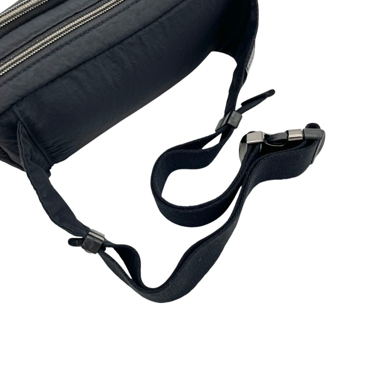 【美品】Orobianco オロビアンコ ボディバッグ ウエストバッグ クラッチバッグ セカンドバッグ 2WAY ナイロン レザー ブラック 黒 メンズ レディース 斜め掛け コンパクト 旅行 トラベル カバン 鞄 S98