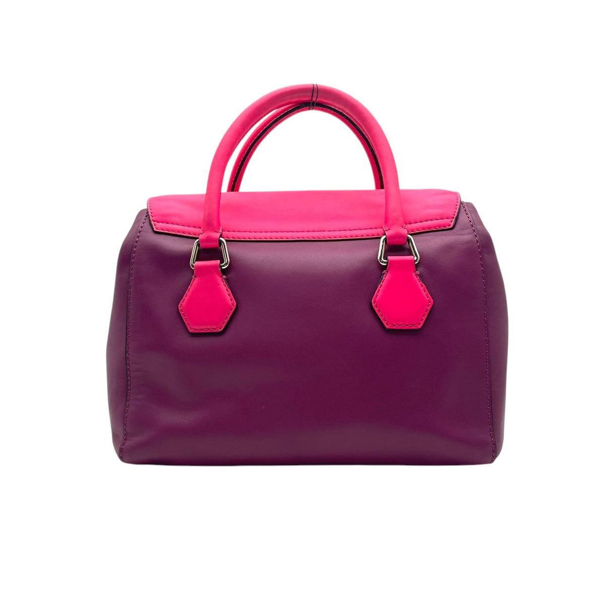 【良品】kate spade ケイトスペード 2WAY ハンドバッグ ショルダーバッグ キャサリンストリート ジョーニー レザー パープル ピンク バイカラー フラップ 斜め掛け 肩掛け 手提げ レディース カバン S83