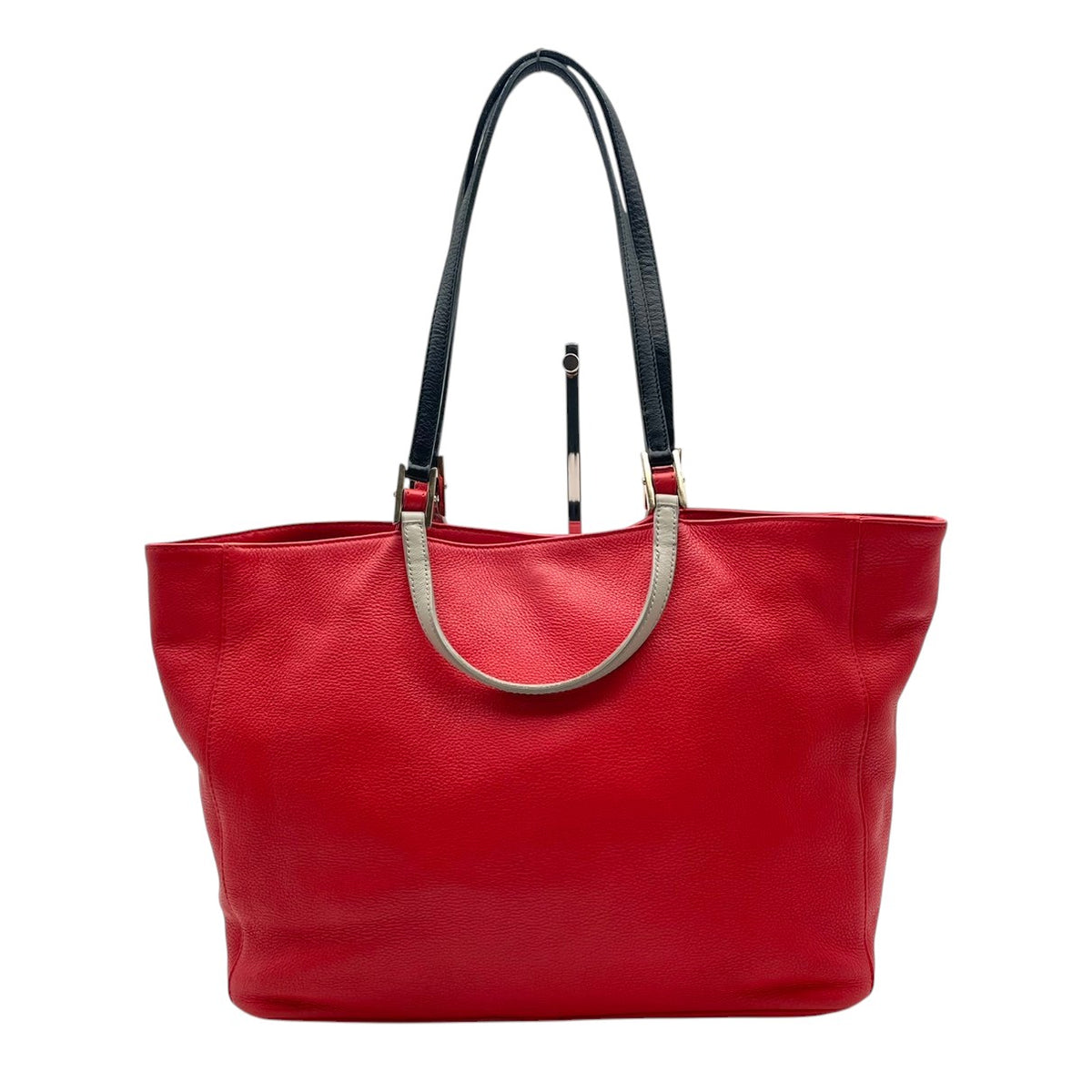 【良品】FURLA フルラ トートバッグ ハンドバッグ シボ革 レザー オレンジ 赤系 マルチハンドル 肩掛け 手提げ A4収納可能 大容量 チャーム付き レディース カジュアル エレガント カバン 鞄 オシャレ ブランド S83