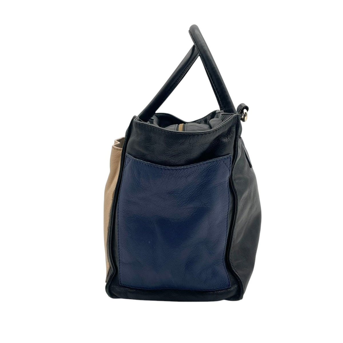 【良品】See By Chloe シーバイクロエ トートバッグ ショルダーバッグ NELLIE ネリー 2WAY ハンドバッグ レザー ベージュ ブラック 黒 ネイビー マルチカラー 斜め掛け 肩掛け チャーム付き レディース S83