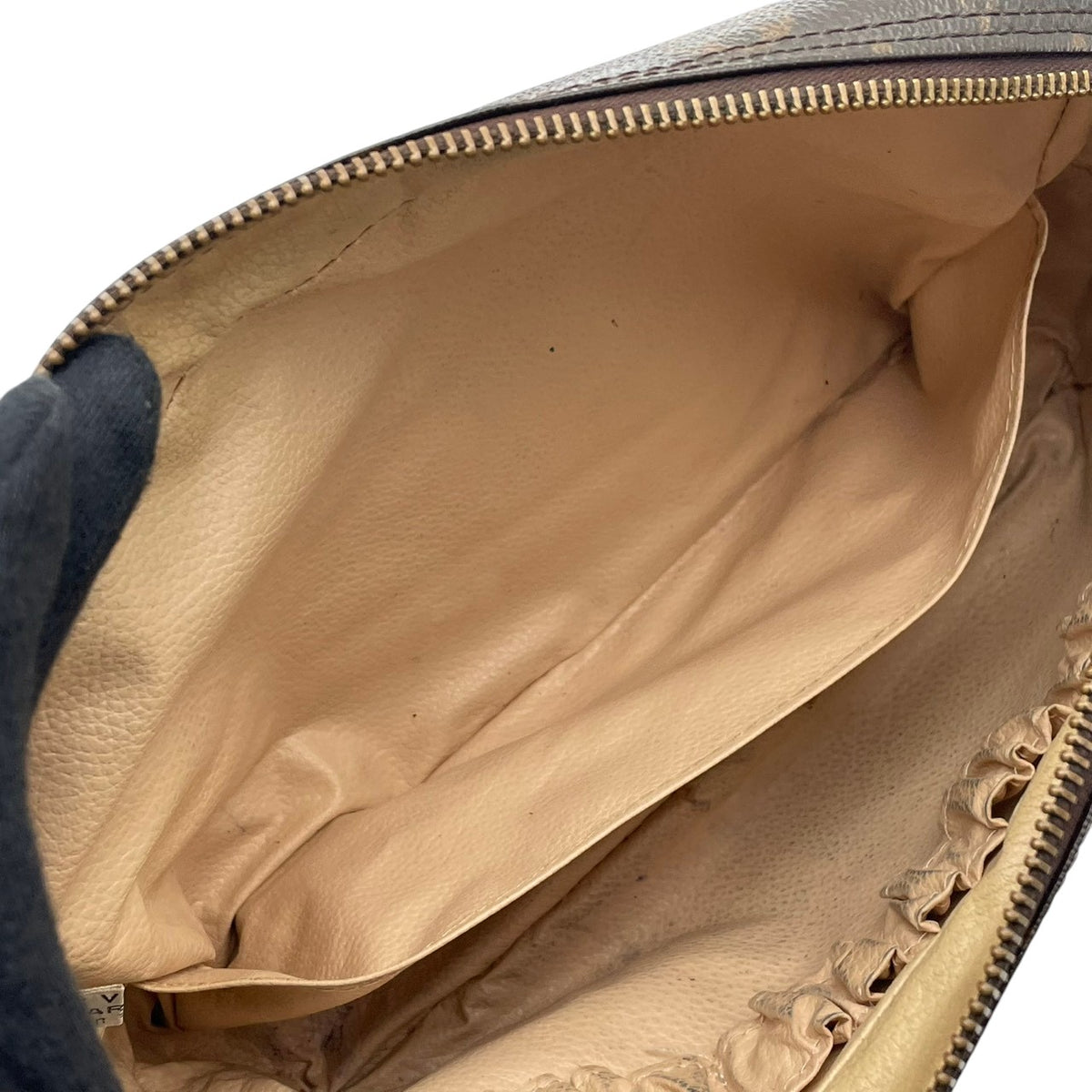 良品 LOUIS VUITTON ルイヴィトン トゥルーストワレット28 モノグラム ポーチ セカンドバッグ クラッチバッグ PVC レザー ブラウン 茶 ゴールド金具 化粧ポーチ コスメケース トラベルケース メンズ レディース ビンテージ S84