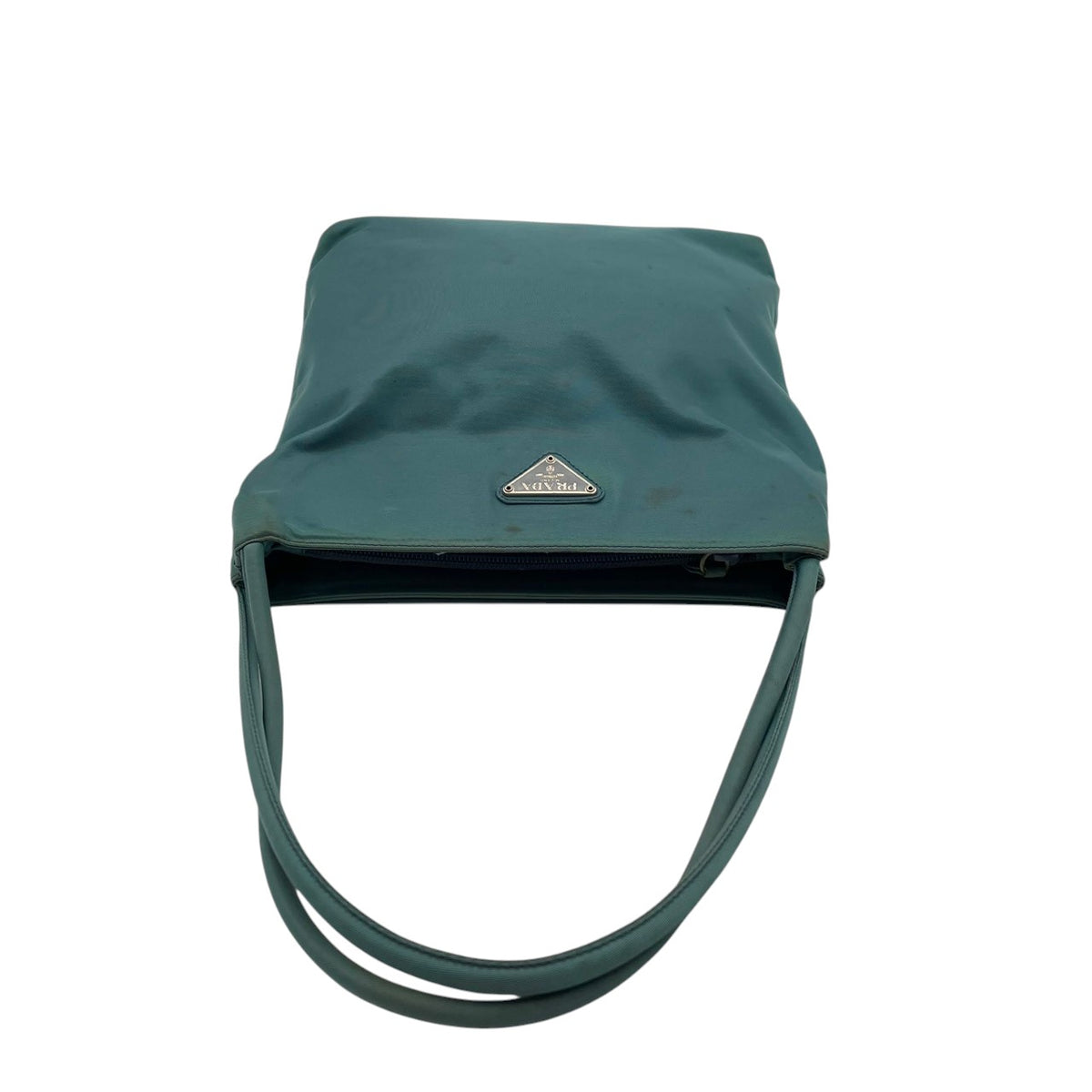 良品 PRADA プラダ トートバッグ ナイロン ブルー 青 三角ロゴ トライアングルロゴ テスート ハンドバッグ 肩掛け ショルダートート 軽量 レディース 通勤 通学 ビジネス デイリー イタリア製 ヴィンテージ エレガント S84