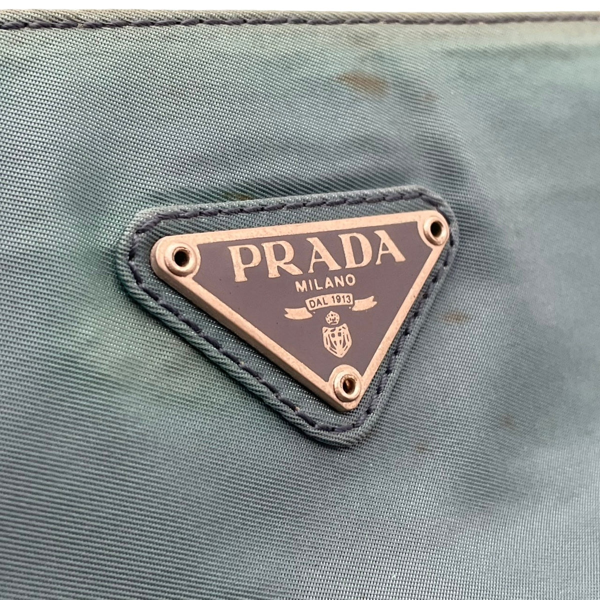良品 PRADA プラダ トートバッグ ナイロン ブルー 青 三角ロゴ トライアングルロゴ テスート ハンドバッグ 肩掛け ショルダートート 軽量 レディース 通勤 通学 ビジネス デイリー イタリア製 ヴィンテージ エレガント S84