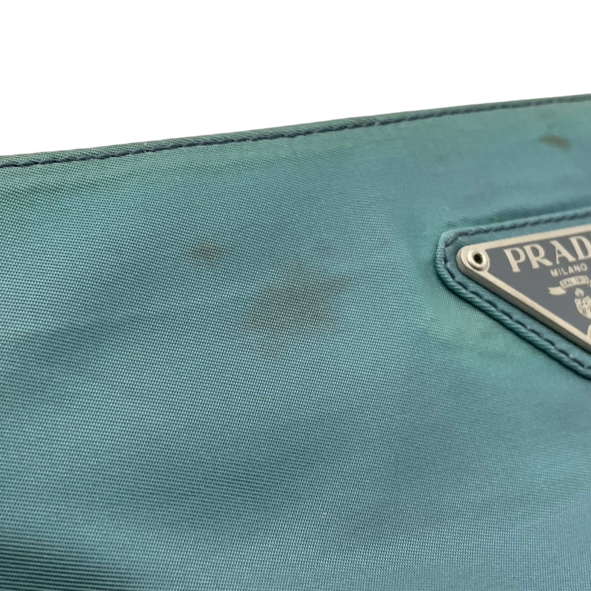 良品 PRADA プラダ トートバッグ ナイロン ブルー 青 三角ロゴ トライアングルロゴ テスート ハンドバッグ 肩掛け ショルダートート 軽量 レディース 通勤 通学 ビジネス デイリー イタリア製 ヴィンテージ エレガント S84