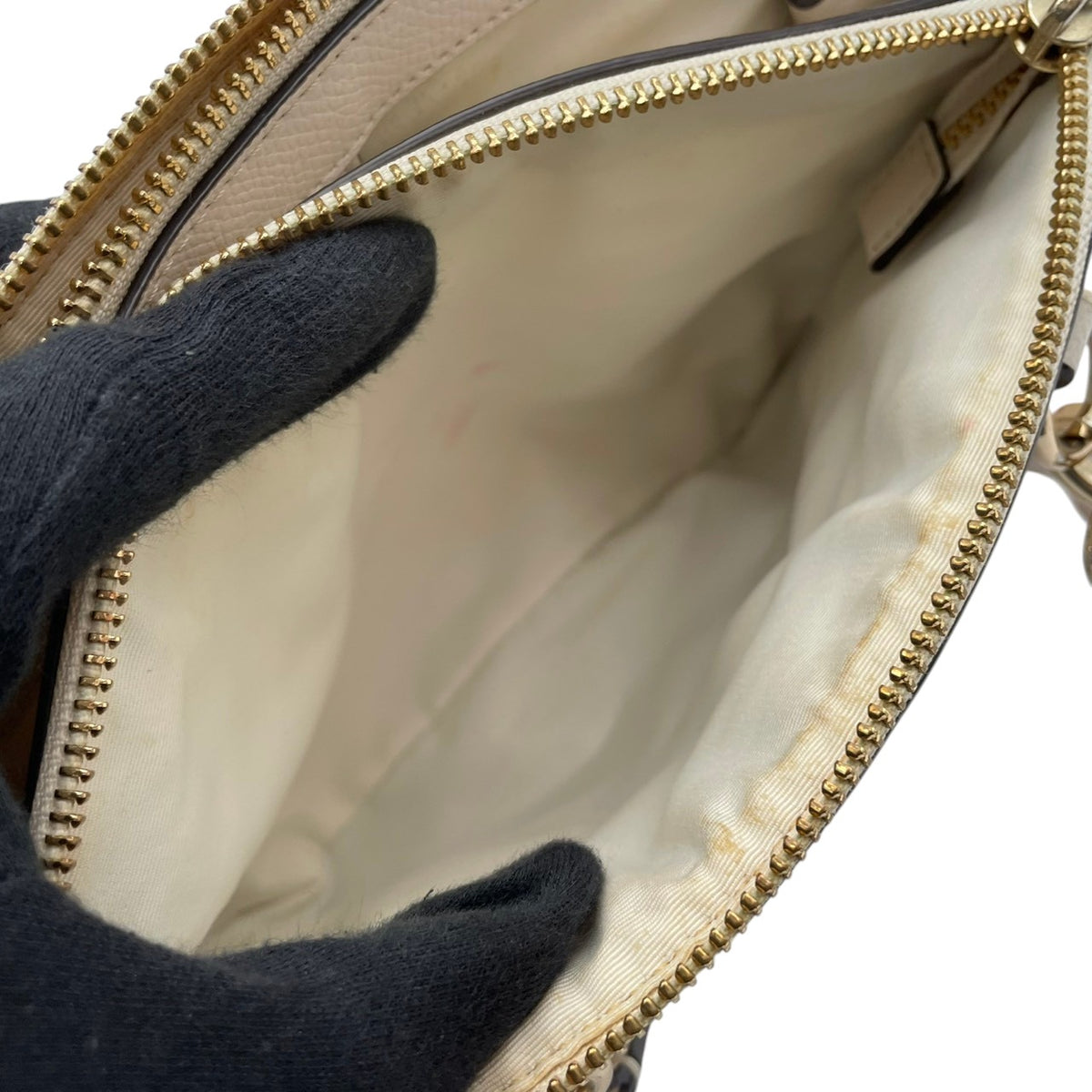 良品 COACH コーチ F55538 ミニ クリスティー キャリーオール ハーフトーン フローラル 花柄 アイボリー PVC レザー 2way ハンドバッグ ショルダーバッグ 斜めがけ ゴールド金具 レディース エレガント S84