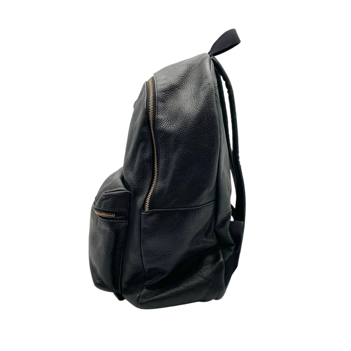 良品 COACH コーチ F29004 Charlie チャーリー バックパック リュック デイパック ブラック 黒 ペブルドレザー シボ革 ゴールド金具 ロゴ ファスナー フロントポケット 大容量 A4収納 レディース メンズ ユニセックス S99