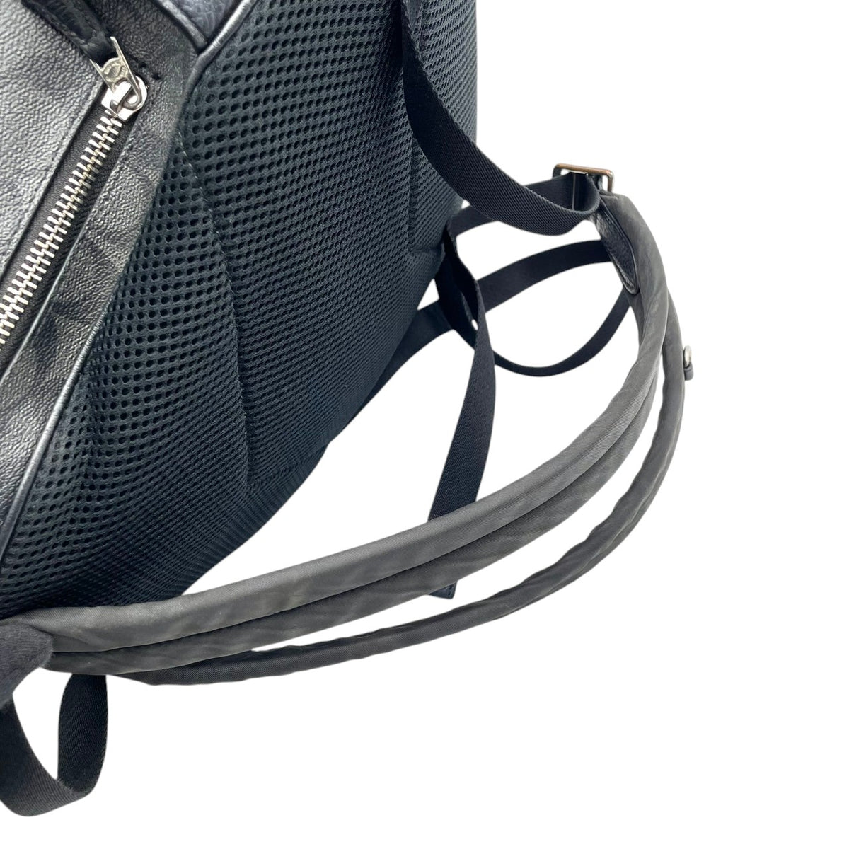 良品 COACH コーチ 5671 Court コート バックパック リュック デイパック シグネチャー グレー PVC レザー ブラック ロゴ 総柄 フロントポケット サイドポケット ファスナー 大容量 レディース カジュアル デイリー S99