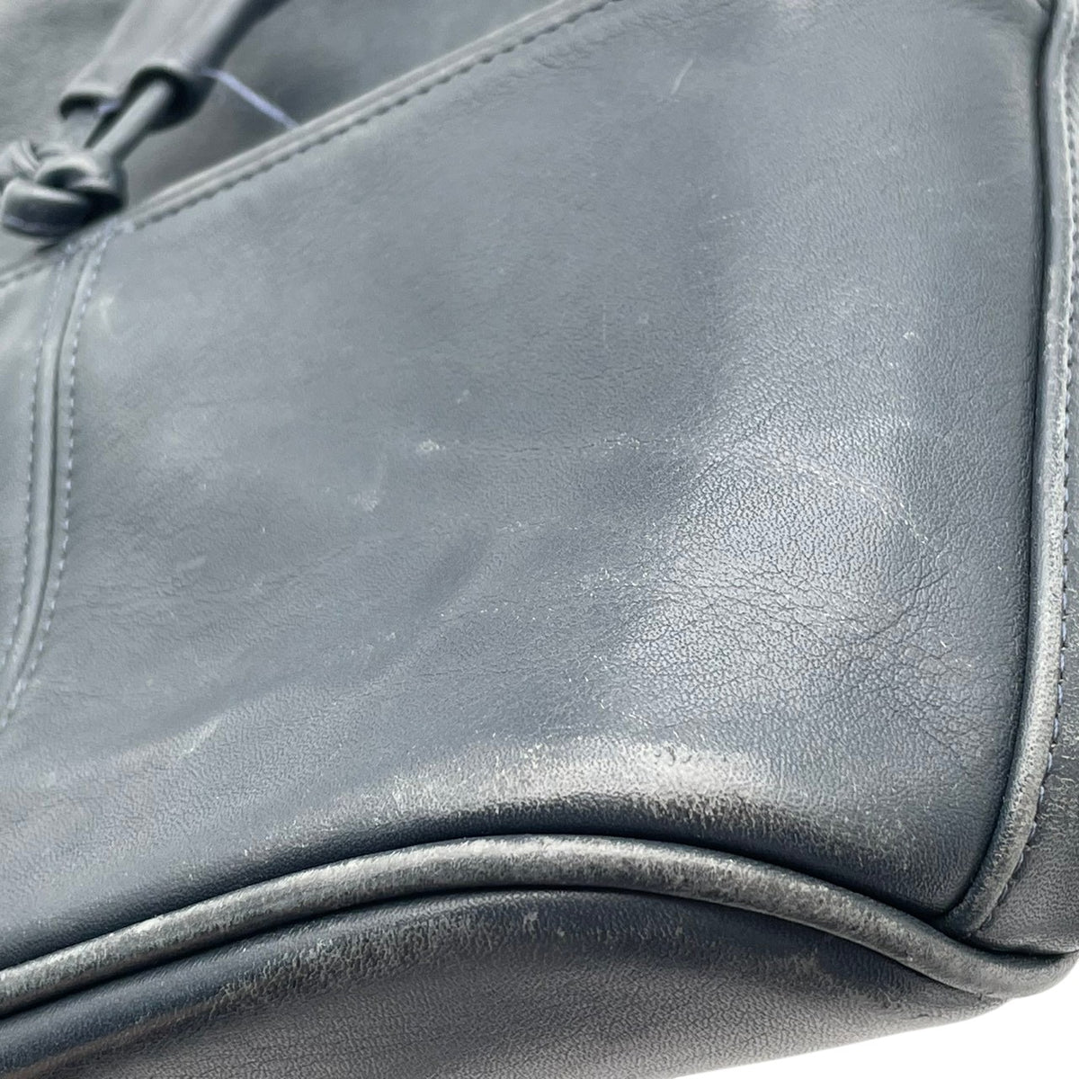 良品 COACH コーチ 121 Thompson トンプソン ショルダーバッグ バケットバッグ 巾着 オールドコーチ ネイビー レザー グラブタンレザー ゴールド金具 無地 肩掛け 斜め掛け レディース メンズ ユニセックス 90年代 S99