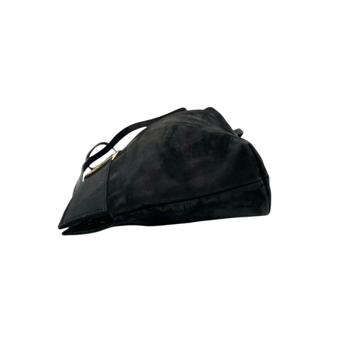 良品 Salvatore Ferragamo フェラガモ D210588 ヴァラ リボン ショルダーバッグ ブラック 黒 レザー ゴールド金具 肩掛け クラッチバッグ バネ口金 ロゴ レディース フォーマル 冠婚葬祭 パーティー S95