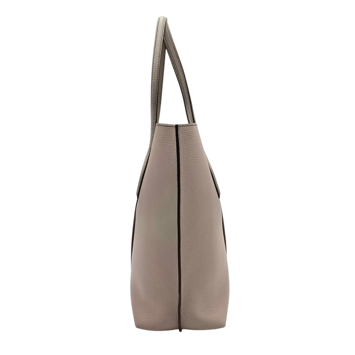 良品 TOD'S トッズ JOY ジョイ トートバッグ ピンクグレー レザー シボ革 ロゴ 型押し 肩掛け ハンドバッグ レディース 大容量 A4収納 通勤 ビジネス ショッピングバッグ シンプル 上品 デイリー S22