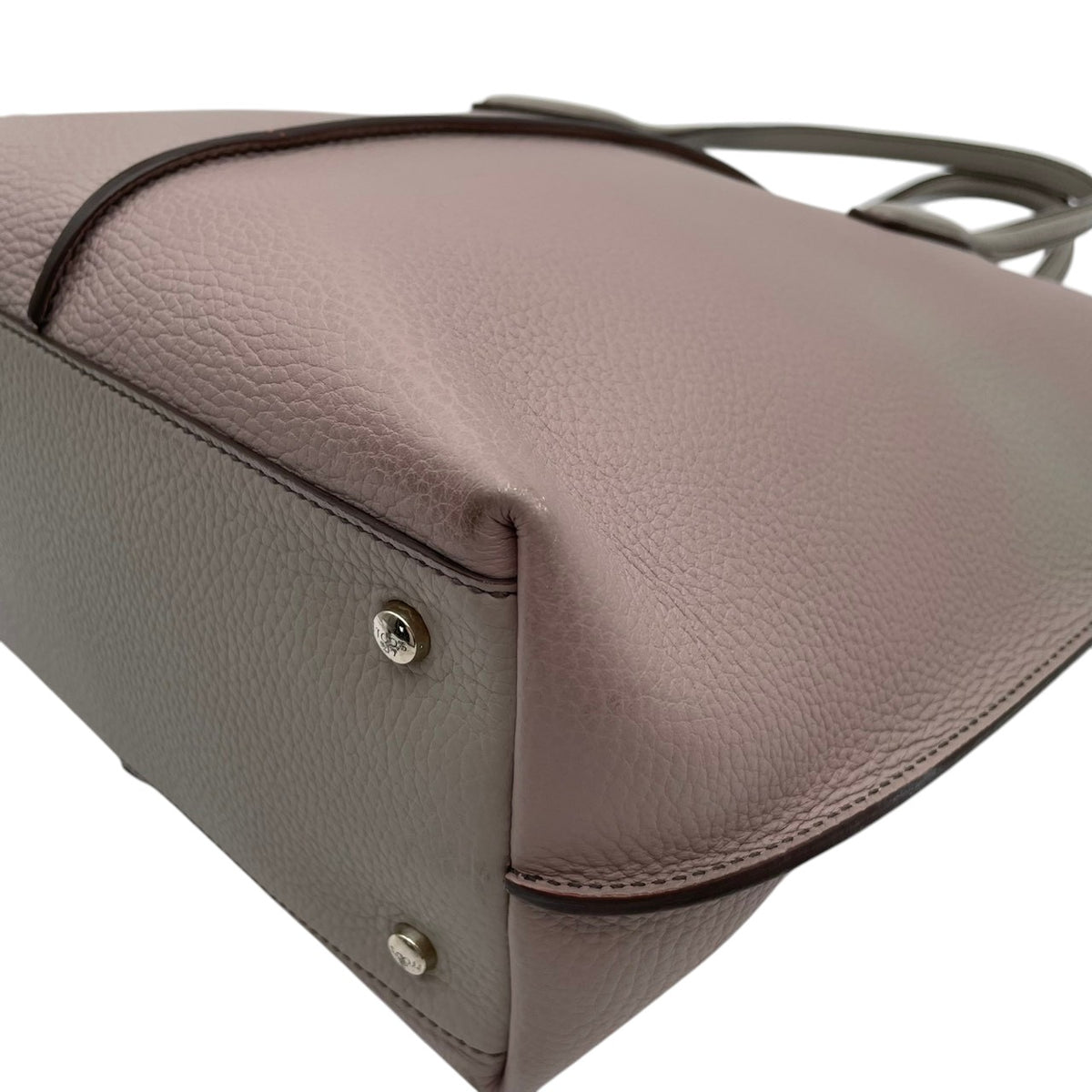 良品 TOD'S トッズ JOY ジョイ トートバッグ ピンクグレー レザー シボ革 ロゴ 型押し 肩掛け ハンドバッグ レディース 大容量 A4収納 通勤 ビジネス ショッピングバッグ シンプル 上品 デイリー S22