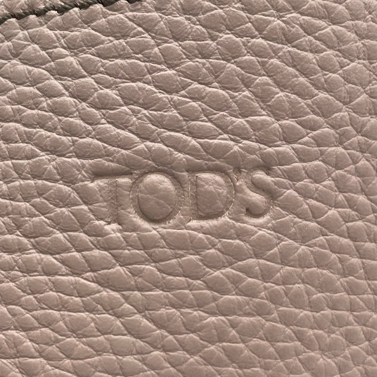 良品 TOD'S トッズ JOY ジョイ トートバッグ ピンクグレー レザー シボ革 ロゴ 型押し 肩掛け ハンドバッグ レディース 大容量 A4収納 通勤 ビジネス ショッピングバッグ シンプル 上品 デイリー S22