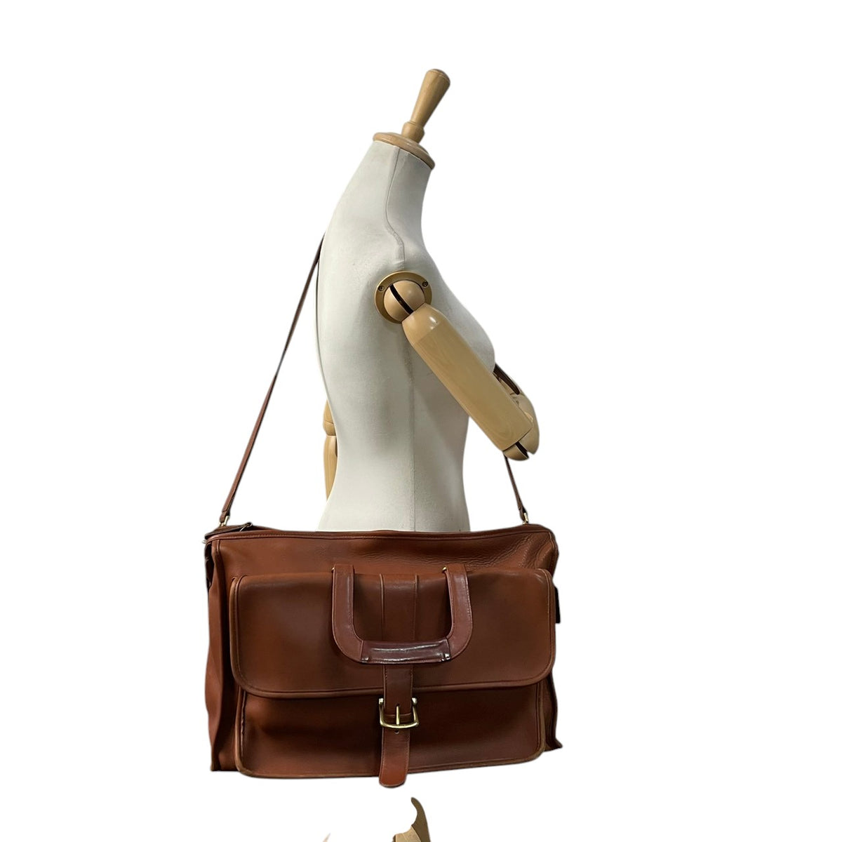 良品 COACH コーチ オールドコーチ 5283 Harrison ハリソン ブリーフケース ビジネスバッグ ブラウン レザー 2way ショルダーバッグ ハンドバッグ ゴールド金具 USA製 A4収納 通勤 メンズ S22 鞄