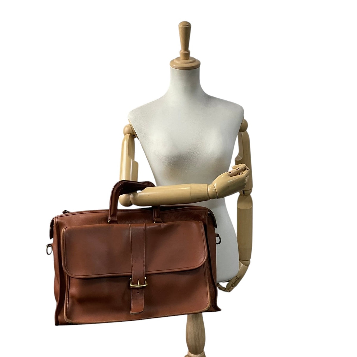 良品 COACH コーチ オールドコーチ 5283 Harrison ハリソン ブリーフケース ビジネスバッグ ブラウン レザー 2way ショルダーバッグ ハンドバッグ ゴールド金具 USA製 A4収納 通勤 メンズ S22 鞄