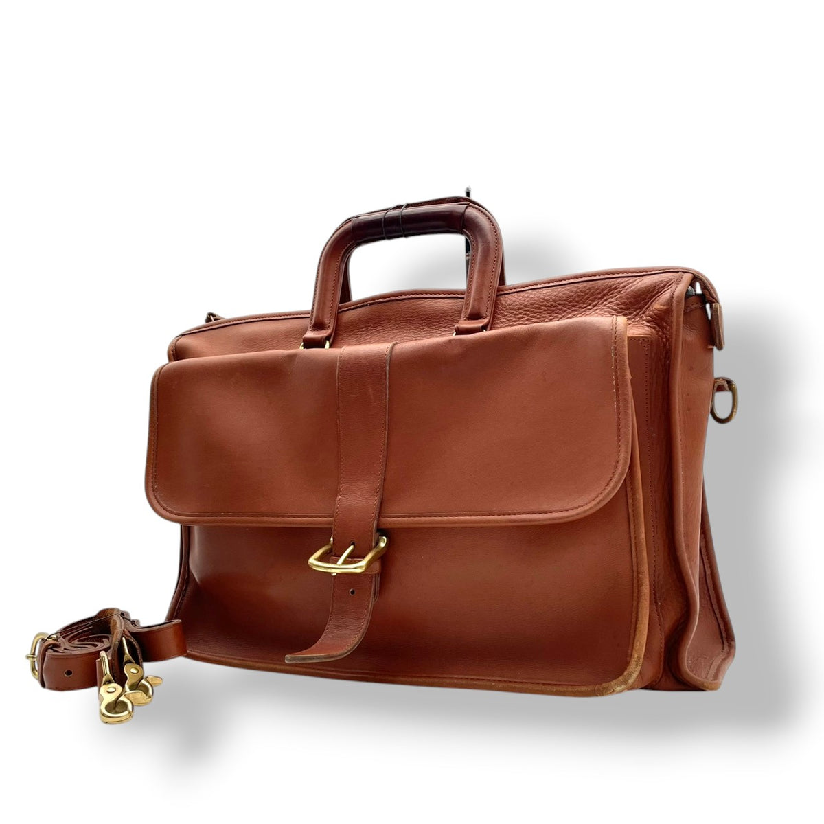 良品 COACH コーチ オールドコーチ 5283 Harrison ハリソン ブリーフケース ビジネスバッグ ブラウン レザー 2way ショルダーバッグ ハンドバッグ ゴールド金具 USA製 A4収納 通勤 メンズ S22 鞄