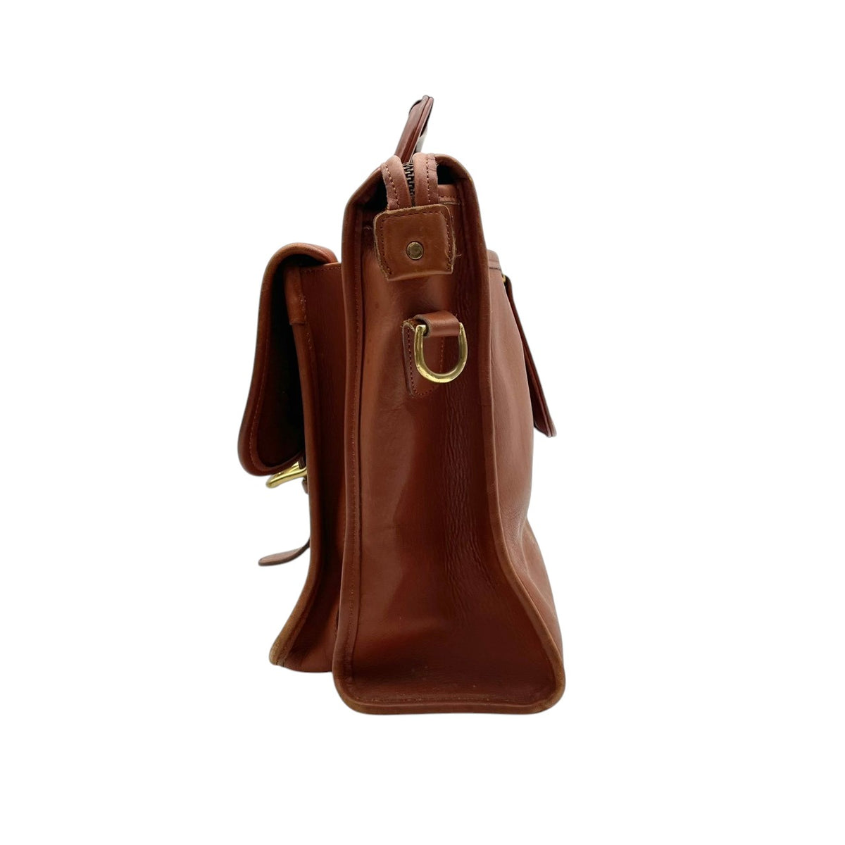 良品 COACH コーチ オールドコーチ 5283 Harrison ハリソン ブリーフケース ビジネスバッグ ブラウン レザー 2way ショルダーバッグ ハンドバッグ ゴールド金具 USA製 A4収納 通勤 メンズ S22 鞄