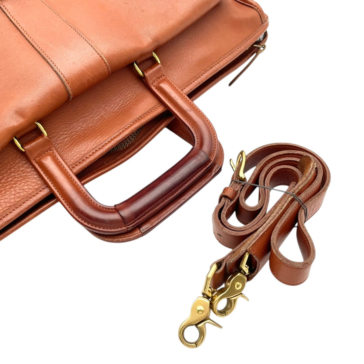 良品 COACH コーチ オールドコーチ 5283 Harrison ハリソン ブリーフケース ビジネスバッグ ブラウン レザー 2way ショルダーバッグ ハンドバッグ ゴールド金具 USA製 A4収納 通勤 メンズ S22 鞄