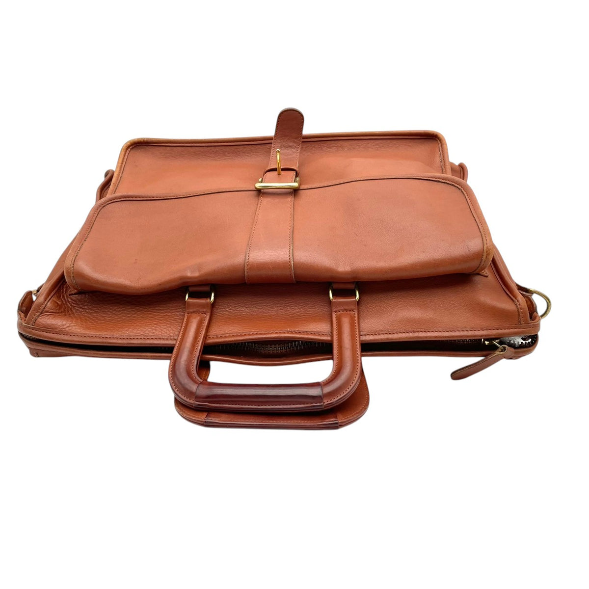 良品 COACH コーチ オールドコーチ 5283 Harrison ハリソン ブリーフケース ビジネスバッグ ブラウン レザー 2way ショルダーバッグ ハンドバッグ ゴールド金具 USA製 A4収納 通勤 メンズ S22 鞄