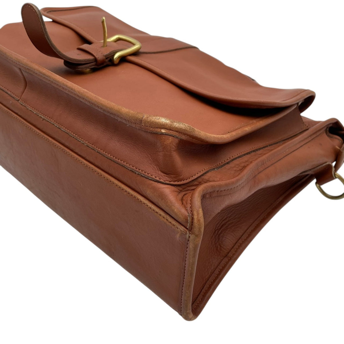 良品 COACH コーチ オールドコーチ 5283 Harrison ハリソン ブリーフケース ビジネスバッグ ブラウン レザー 2way ショルダーバッグ ハンドバッグ ゴールド金具 USA製 A4収納 通勤 メンズ S22 鞄
