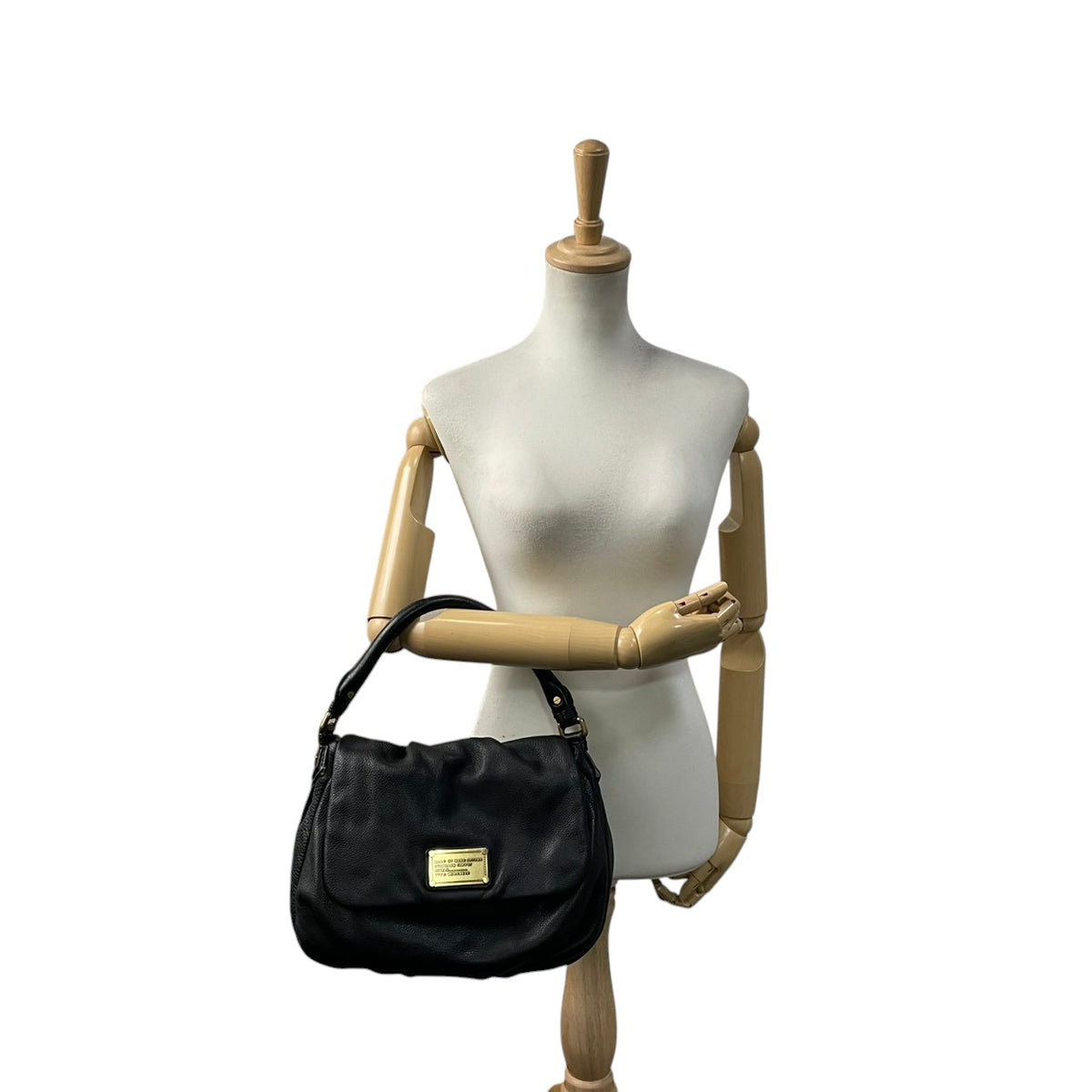 良品 MARC BY MARC JACOBS マークバイマークジェイコブス Y2K vintage Classic Q Lil Ukita リルウキタ 2way ショルダーバッグ 黒 レザー ハンドバッグ 斜め掛け レディース S22