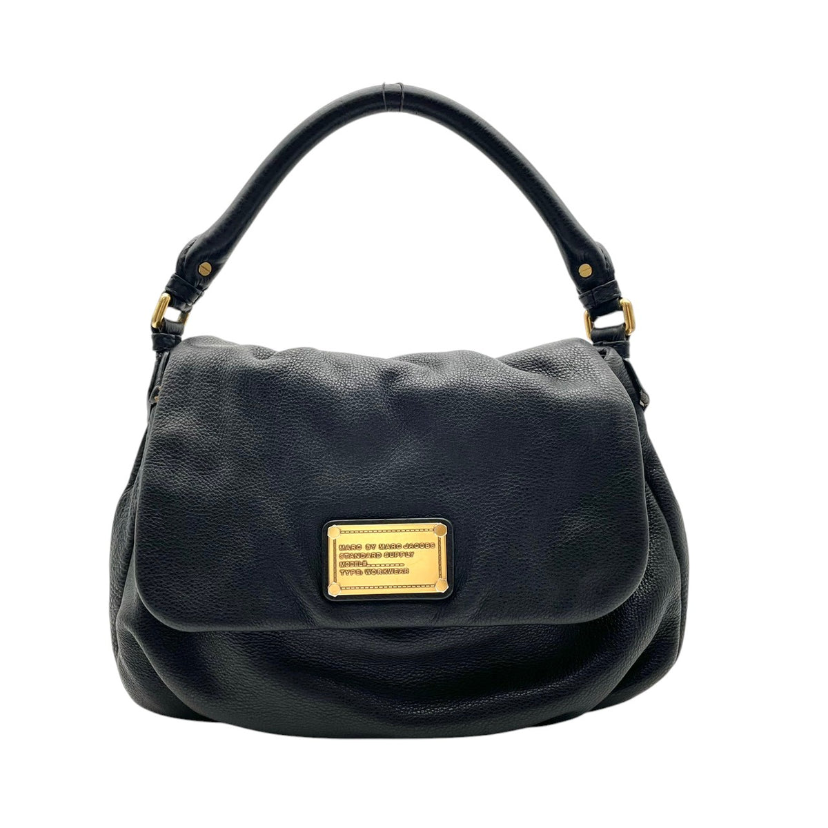 良品 MARC BY MARC JACOBS マークバイマークジェイコブス Y2K vintage Classic Q Lil Ukita リルウキタ 2way ショルダーバッグ 黒 レザー ハンドバッグ 斜め掛け レディース S22