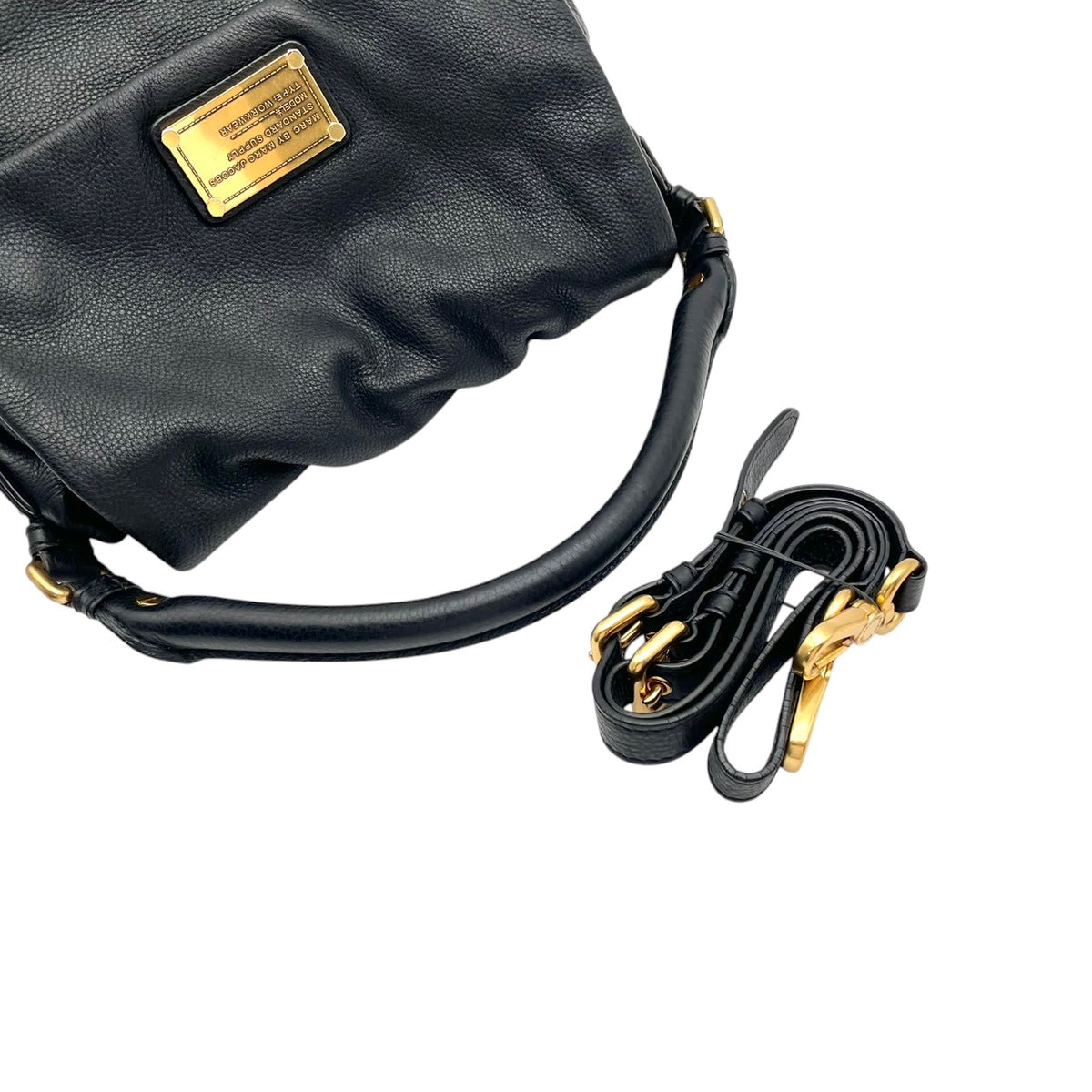 良品 MARC BY MARC JACOBS マークバイマークジェイコブス Y2K vintage Classic Q Lil Ukita リルウキタ 2way ショルダーバッグ 黒 レザー ハンドバッグ 斜め掛け レディース S22