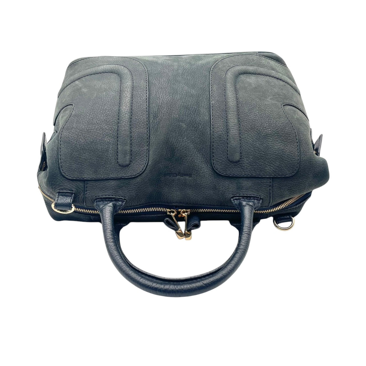 良品 SEE BY CHLOE シーバイクロエ KAY ケイ 2way ミニボストンバッグ ネイビー レザー ゴールド金具 ハンドバッグ ショルダーバッグ 斜め掛け ファスナー ロゴ 03-16-85-65 レディース S60 調節可