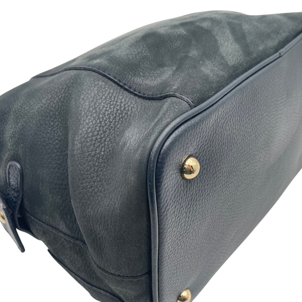良品 SEE BY CHLOE シーバイクロエ KAY ケイ 2way ミニボストンバッグ ネイビー レザー ゴールド金具 ハンドバッグ ショルダーバッグ 斜め掛け ファスナー ロゴ 03-16-85-65 レディース S60 調節可