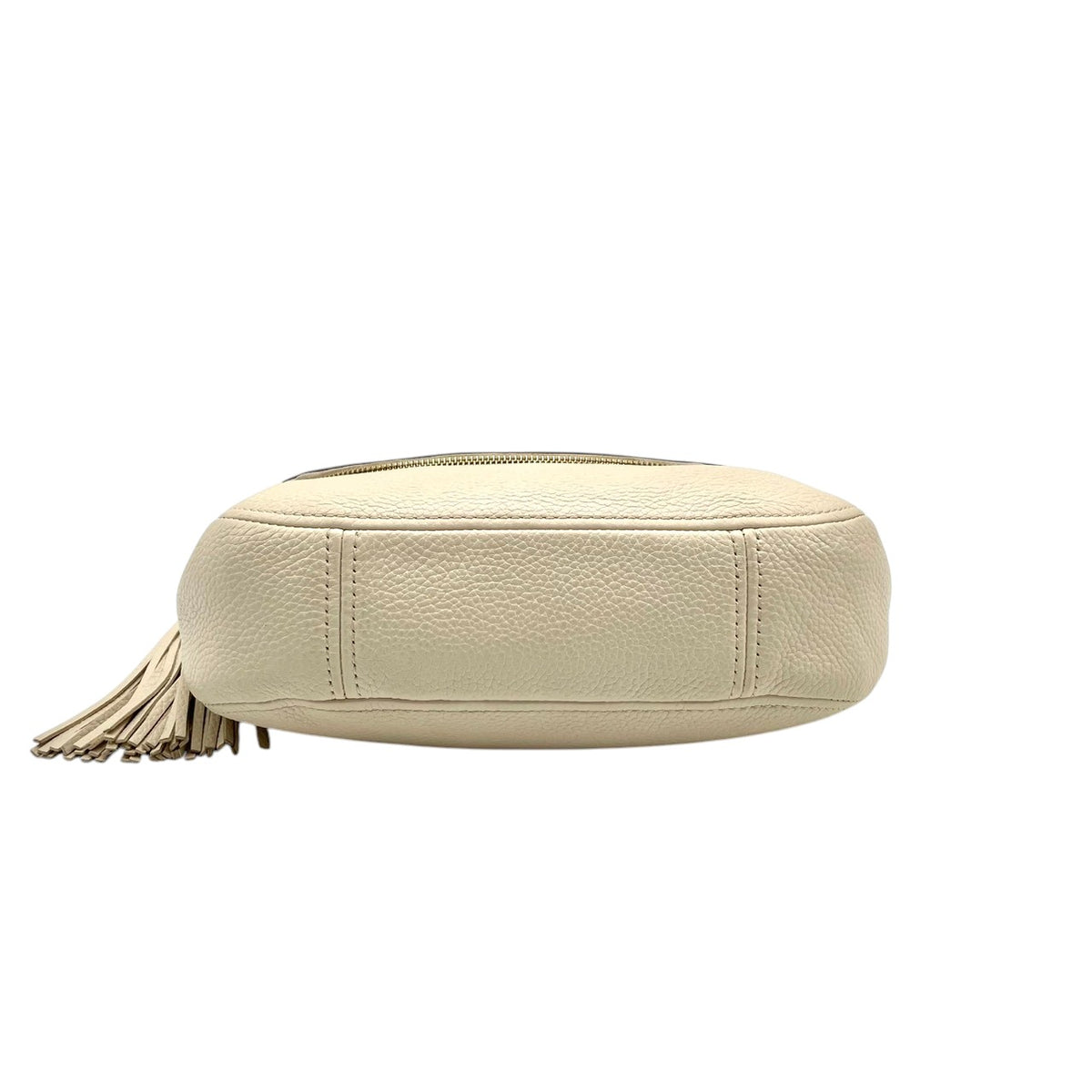 良品 MICHAEL KORS マイケルコース Bedford ベッドフォード 2way ショルダーバッグ アイボリー レザー ゴールド金具 チェーン ハンドバッグ 斜め掛け クロスボディ タッセルチャーム ロゴ フラップ レディース S60