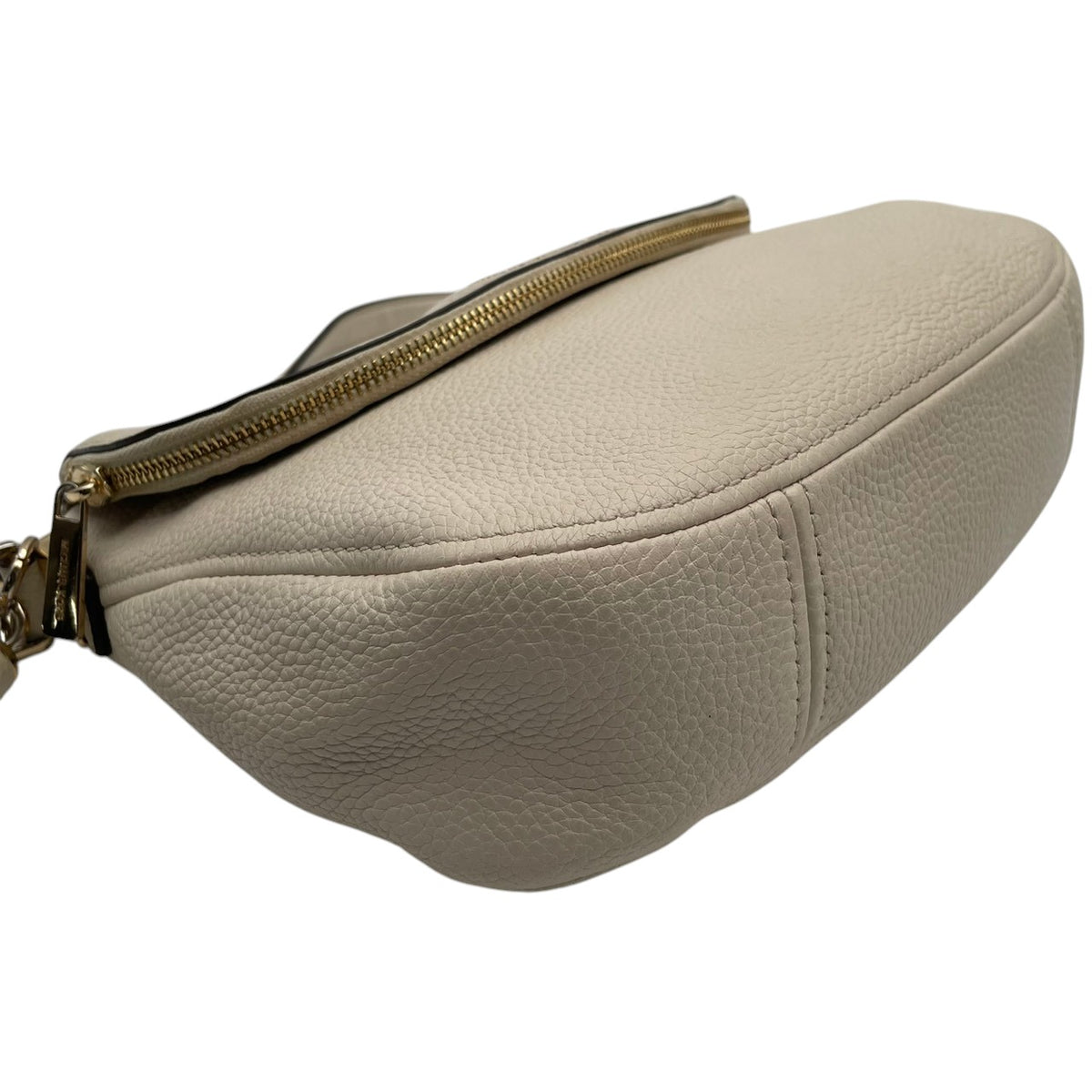 良品 MICHAEL KORS マイケルコース Bedford ベッドフォード 2way ショルダーバッグ アイボリー レザー ゴールド金具 チェーン ハンドバッグ 斜め掛け クロスボディ タッセルチャーム ロゴ フラップ レディース S60