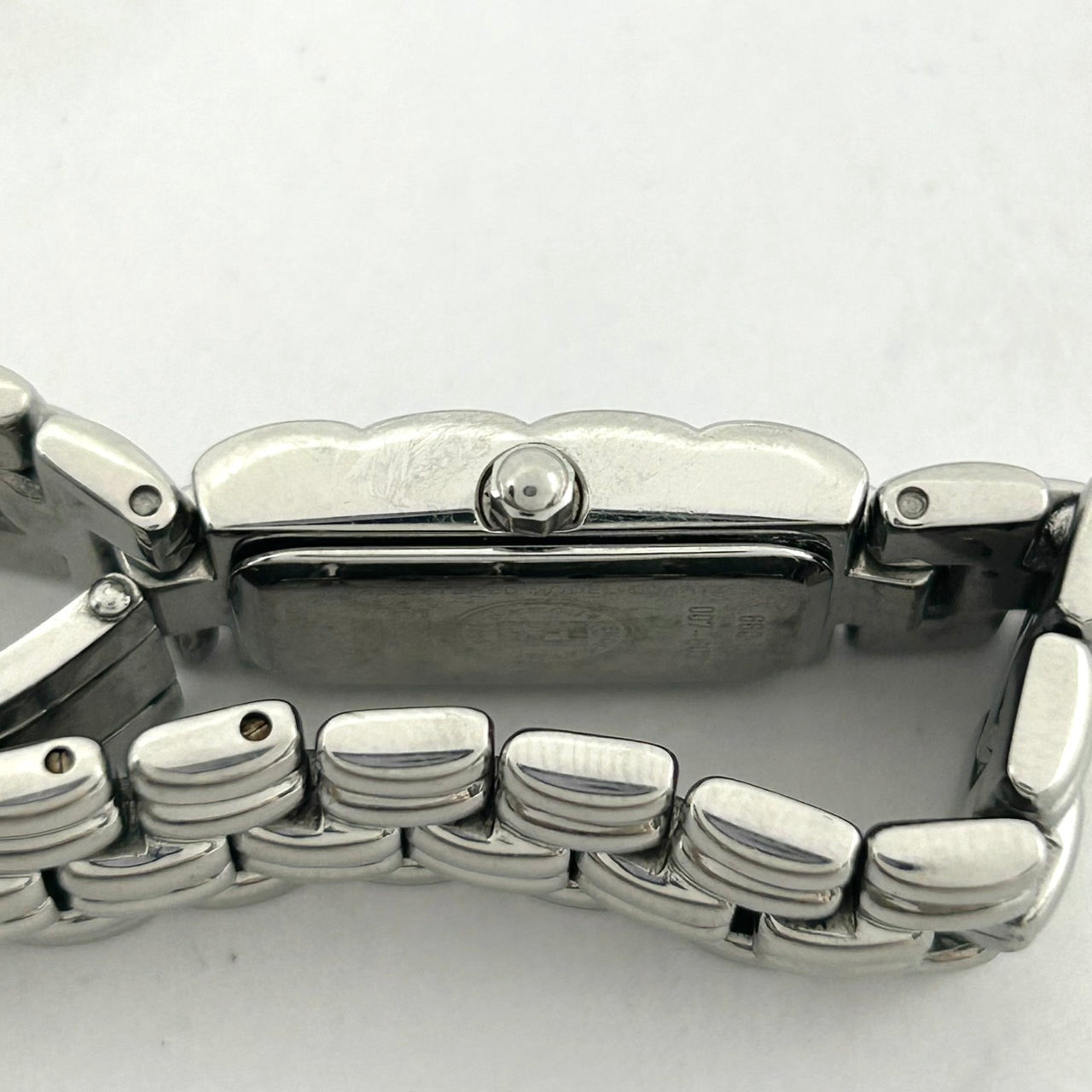 Authentic FENDI 660L Ladies Watch Quartz Navy Dial Rectangular SS Elegant VG