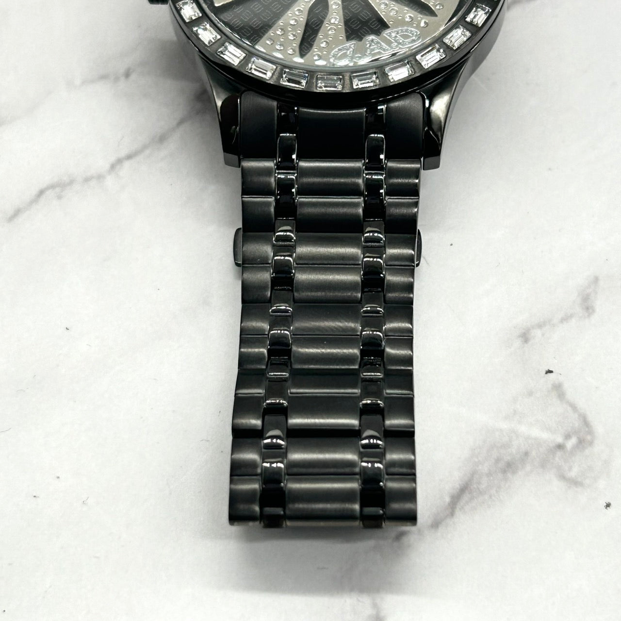 Authentic D.A.D DD2304 Men's Watch Quartz Wheel Design Crystal Black Luxury