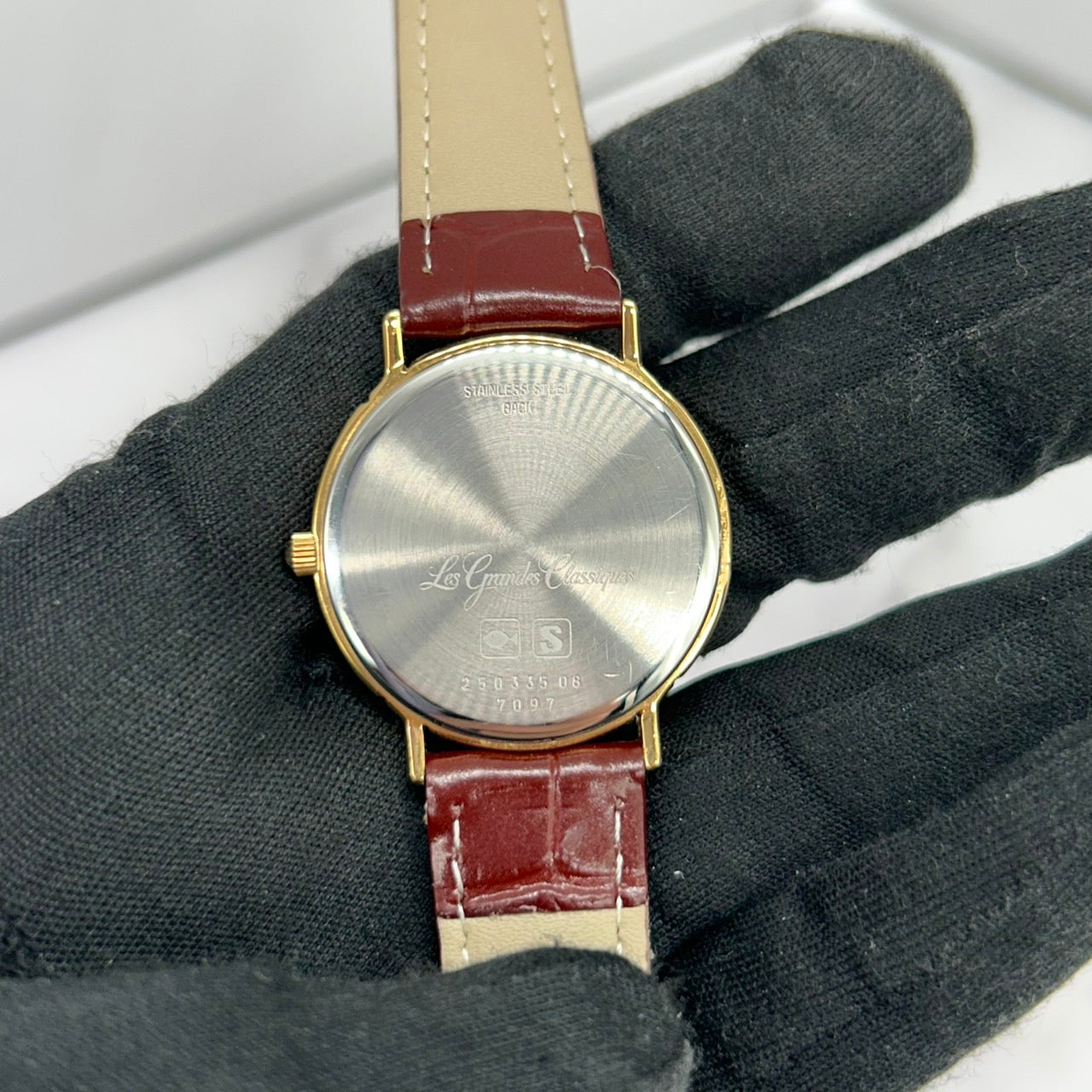 Authentic LONGINES La Grandes Classiques Ladies Watch Quartz Gold Dial New Belt