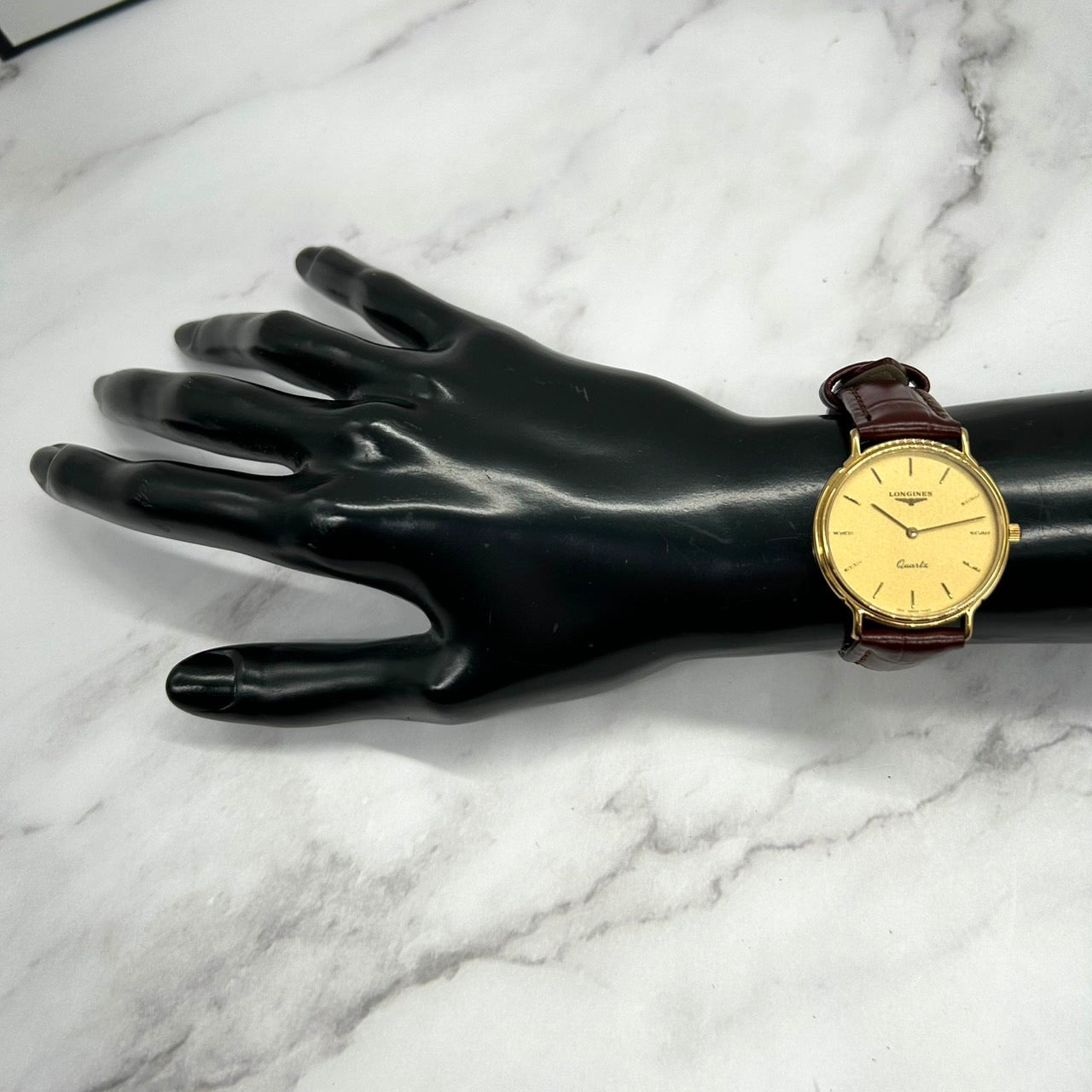 Authentic LONGINES La Grandes Classiques Ladies Watch Quartz Gold Dial New Belt