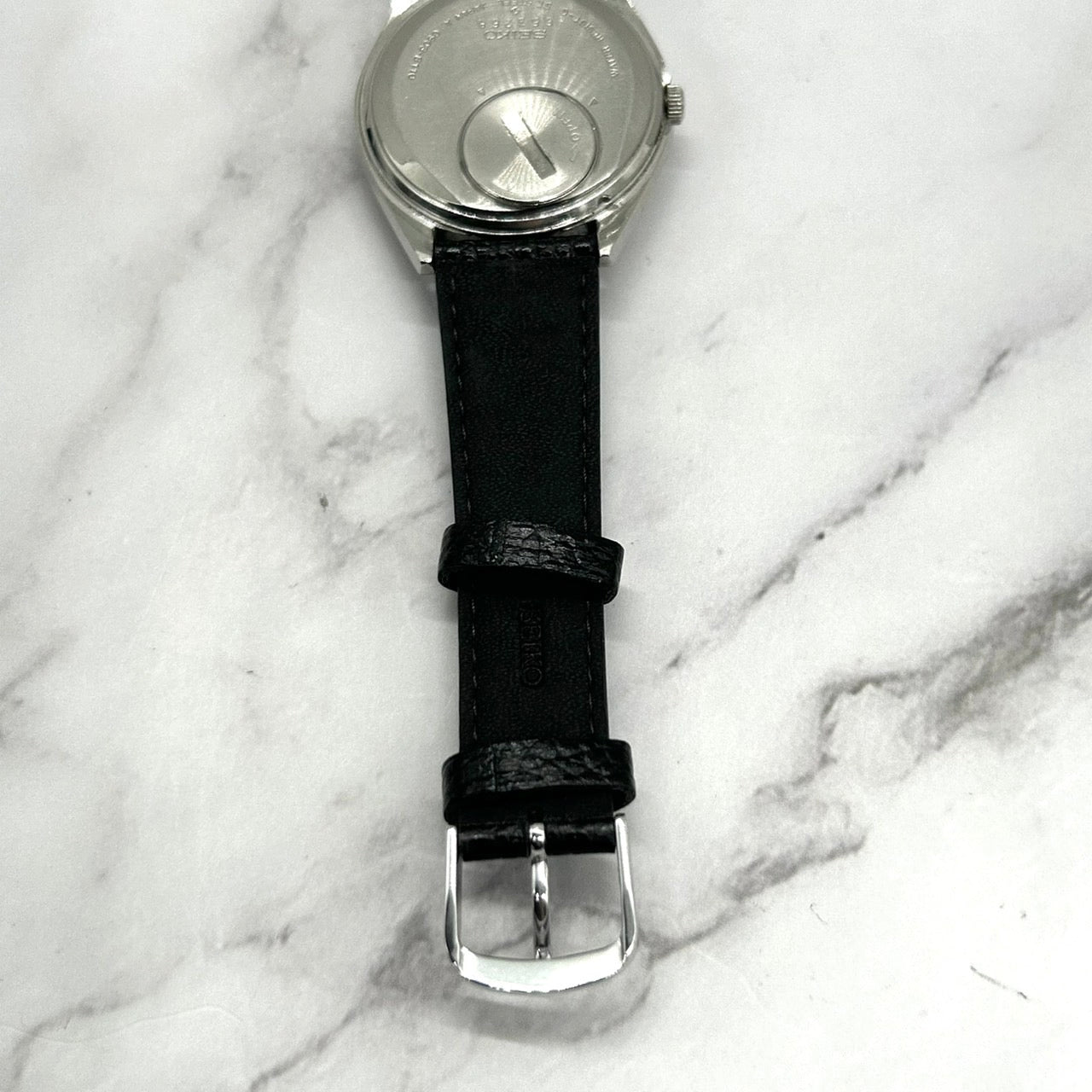 Authentic SEIKO TYPE II 0903-8110 Mens Watch White Dial Silver Quartz DayDate