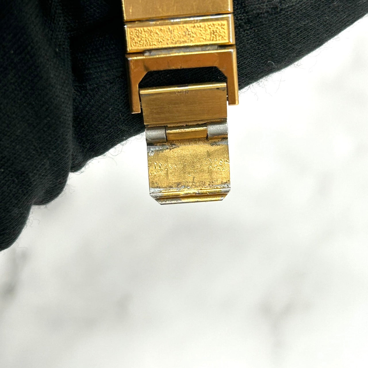 Authentic RADO 121.9029.2 Quartz Gold Dial Square Vintage Watch Unisex Classic