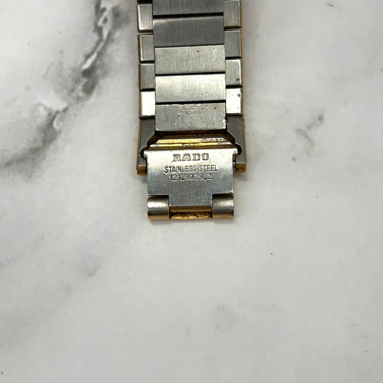 Authentic RADO 121.9029.2 Quartz Gold Dial Square Vintage Watch Unisex Classic