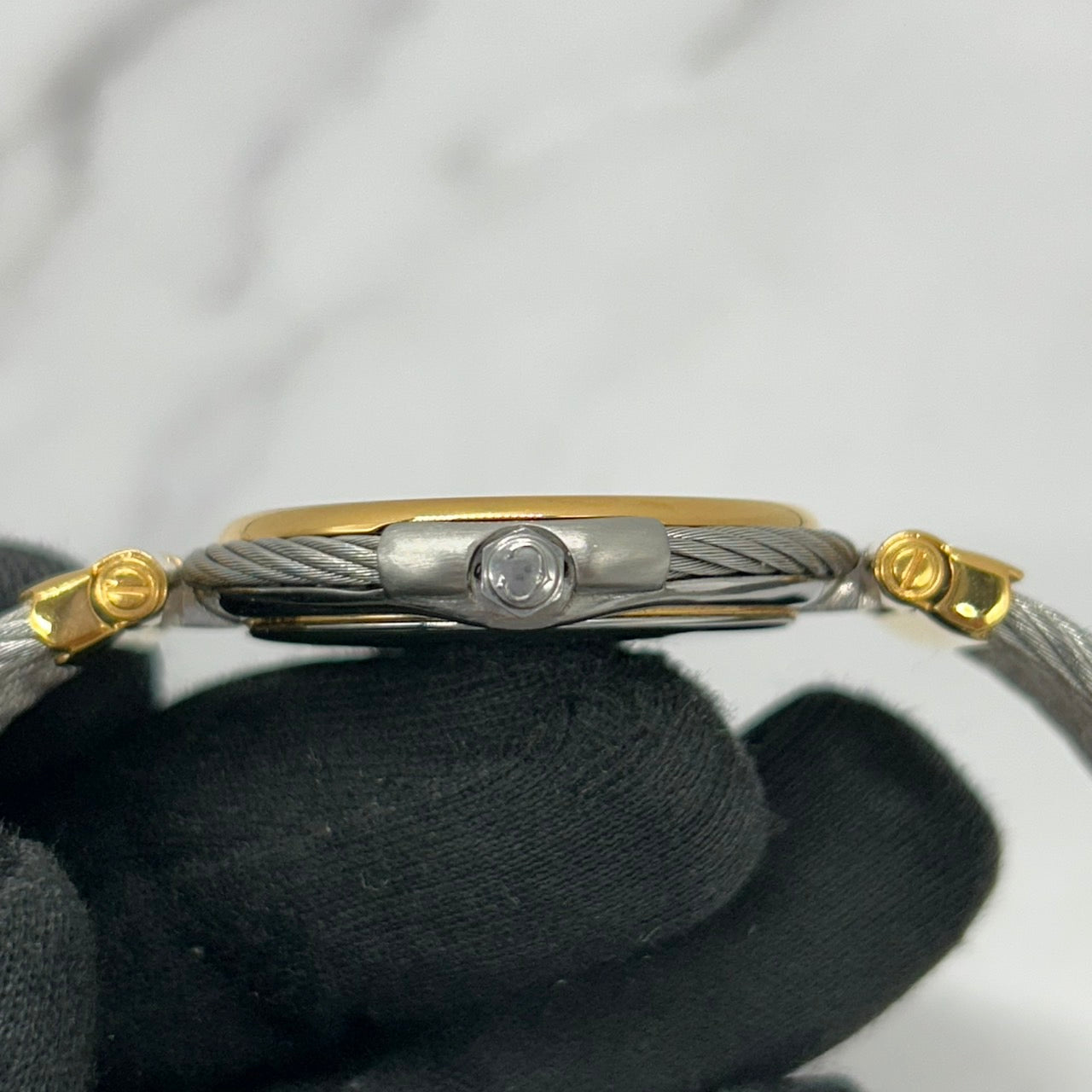 Authentic PHILIPPE CHARRIOL St-Tropez Watch Shell Dial Diamond Ladies Quartz