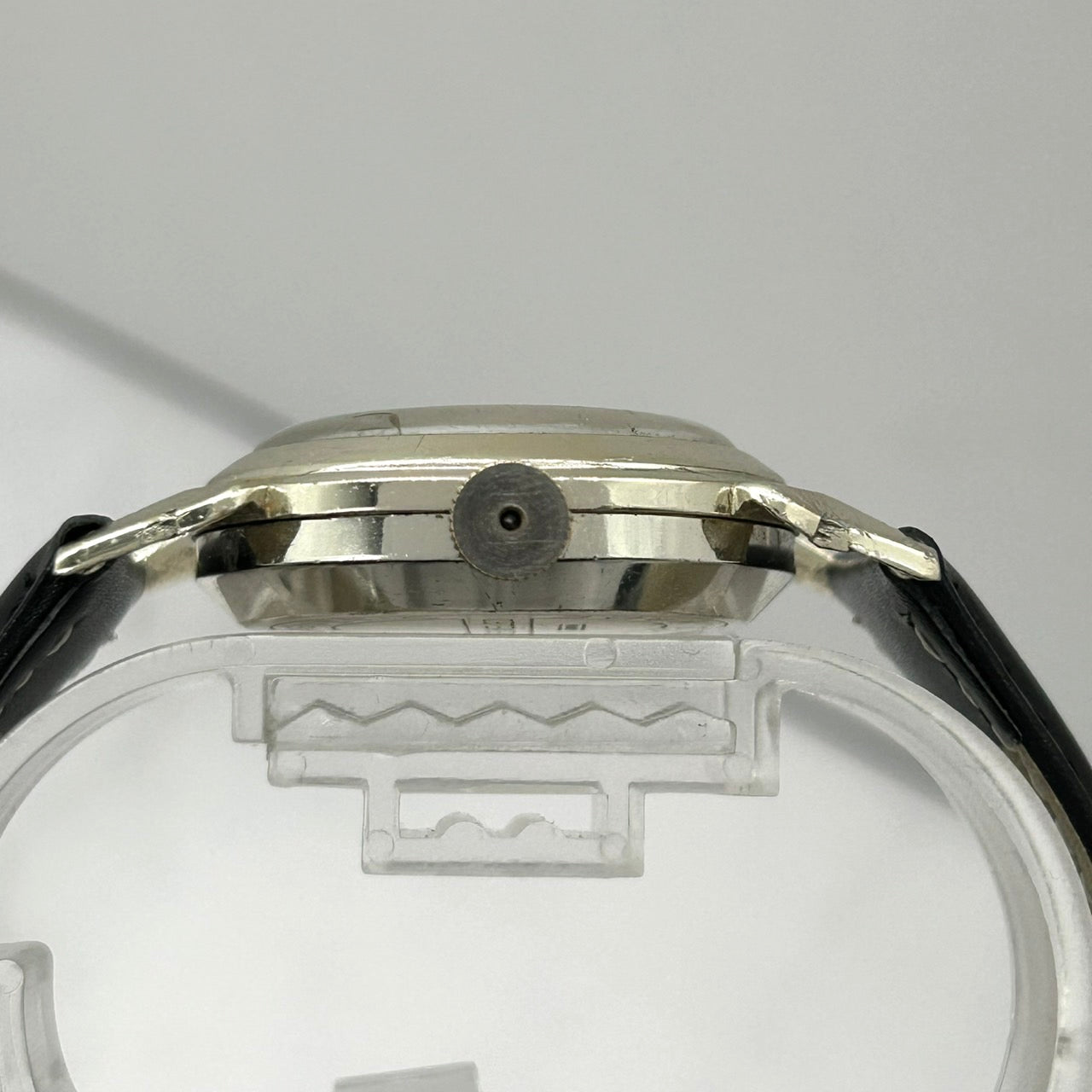 【稼働品】GENEVA DE LUXE JEWELED ジュネーブ 腕時計 メンズ 手巻き アナログ ヴィンテージ アンティーク クラシックウォッチ スイス製 ブラックダイヤル ANTIMAGNETIC 希少 レア クリーニング済み おしゃれ ファッション G5