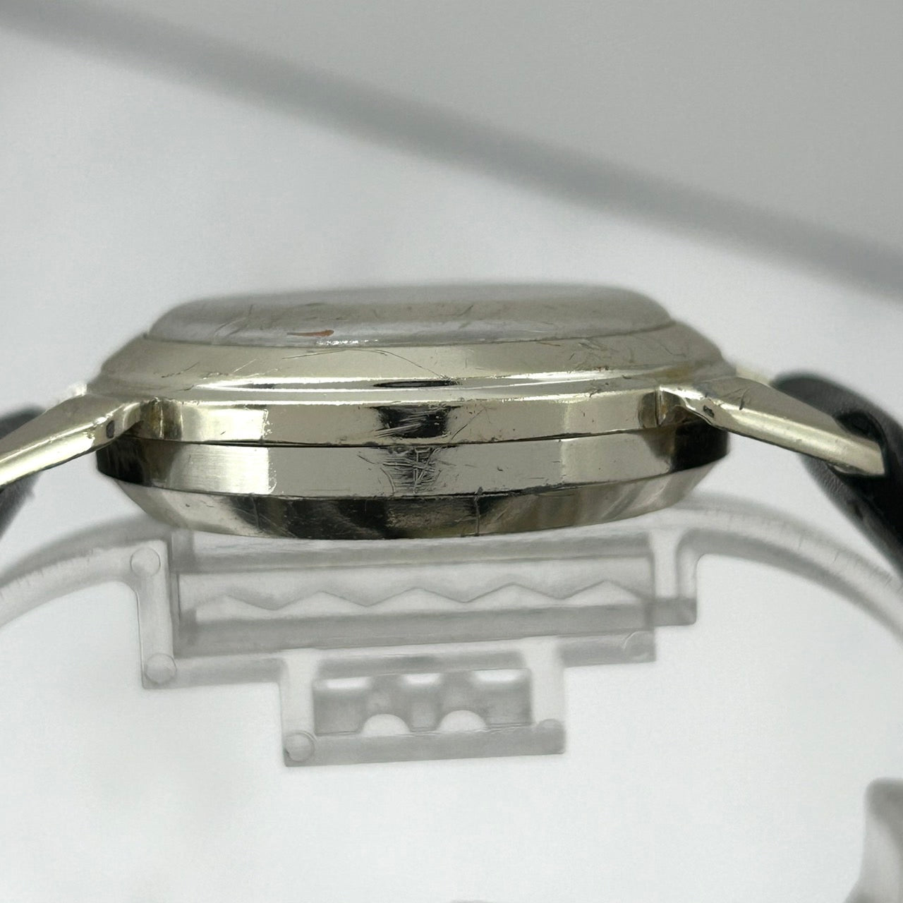 【稼働品】GENEVA DE LUXE JEWELED ジュネーブ 腕時計 メンズ 手巻き アナログ ヴィンテージ アンティーク クラシックウォッチ スイス製 ブラックダイヤル ANTIMAGNETIC 希少 レア クリーニング済み おしゃれ ファッション G5