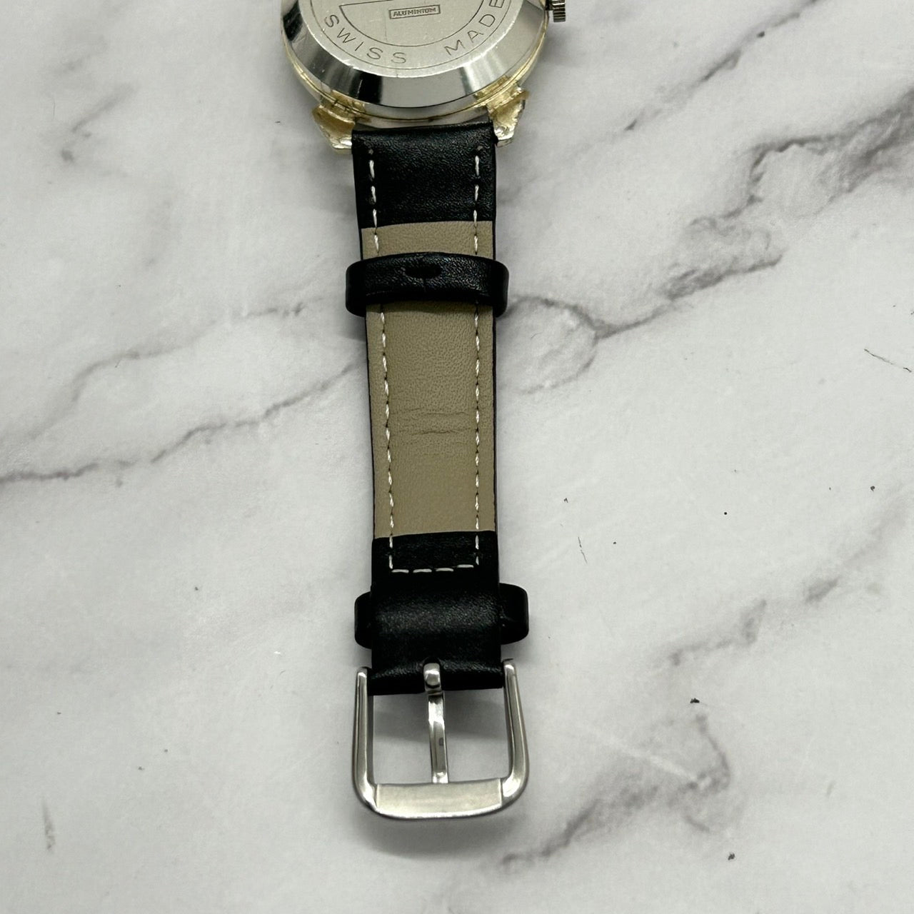 【稼働品】GENEVA DE LUXE JEWELED ジュネーブ 腕時計 メンズ 手巻き アナログ ヴィンテージ アンティーク クラシックウォッチ スイス製 ブラックダイヤル ANTIMAGNETIC 希少 レア クリーニング済み おしゃれ ファッション G5