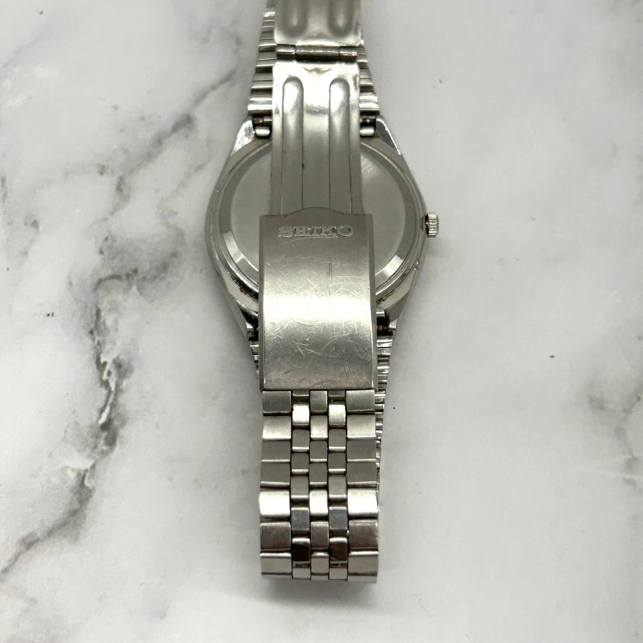 廃盤/激レア/稼働品 seiko セイコー タイプ2 7546-700C 腕時計 メンズ クオーツ ビンテージ 70年代 クラシック ドレスウォッチ アナログ デイデイト カレンダー ステンレス シルバー ヴィンテージ アンティーク SEIKO TYPE II VINTAGE WATCH i2