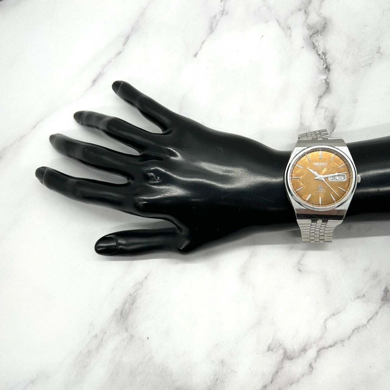 廃盤/激レア/稼働品 seiko セイコー タイプ2 7546-700C 腕時計 メンズ クオーツ ビンテージ 70年代 クラシック ドレスウォッチ アナログ デイデイト カレンダー ステンレス シルバー ヴィンテージ アンティーク SEIKO TYPE II VINTAGE WATCH i2