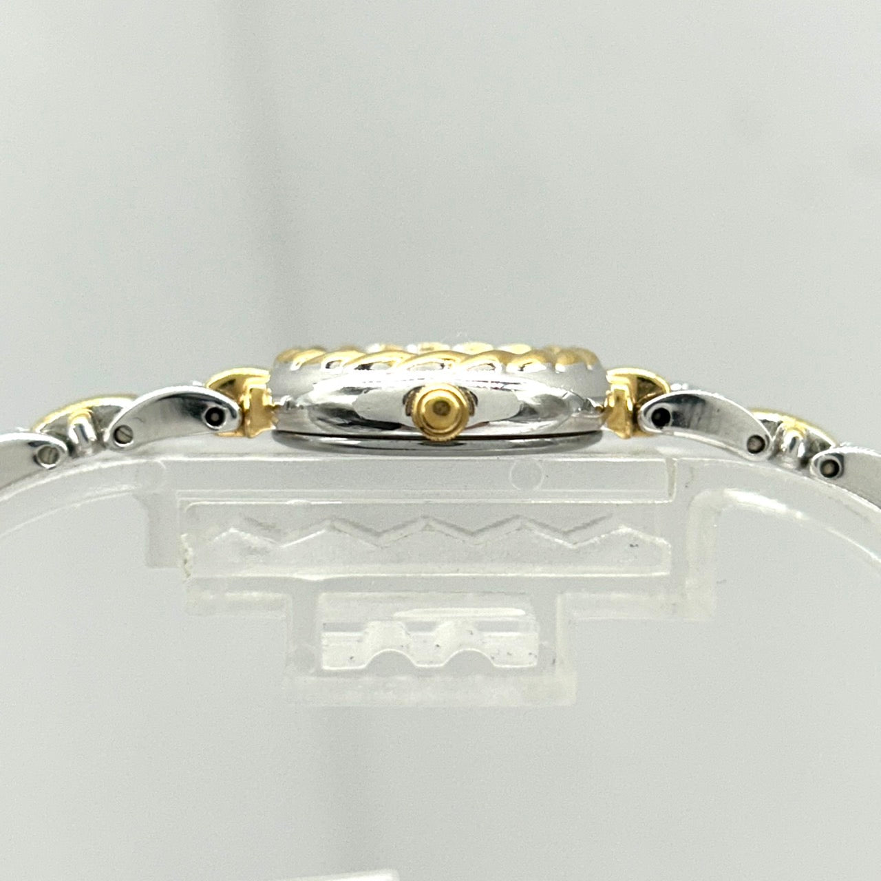 【美品／電池交換済】SEIKO TISSE セイコー ティセ レディース 腕時計 1F20-1A80 クオーツ ブルー文字盤 ゴールド シルバー コンビカラー ビンテージ クラシック エレガント ドレスウォッチ アナログ クリーニング済み i2